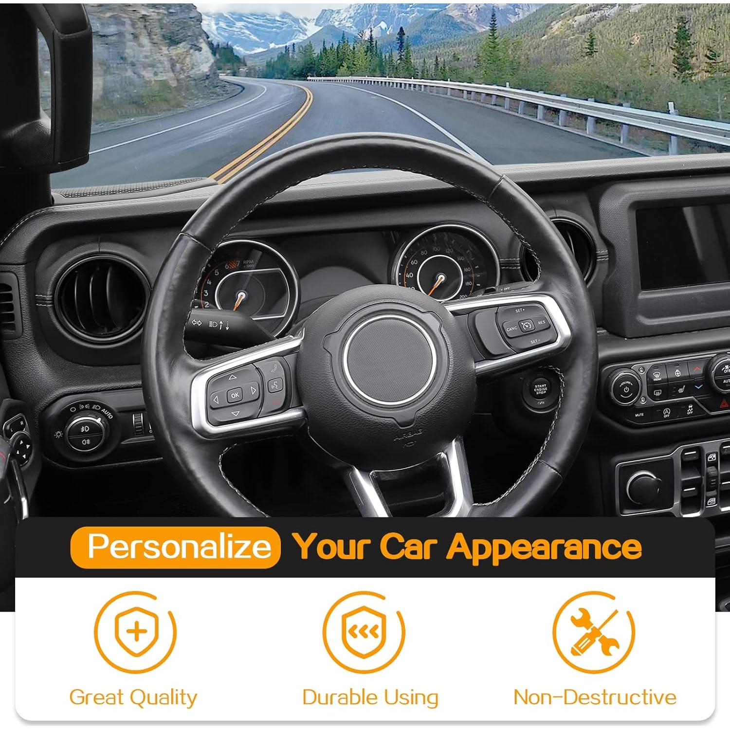 Cubierta de recorte Hoolcar para ventilación Jeep Wrangler 2018-2023