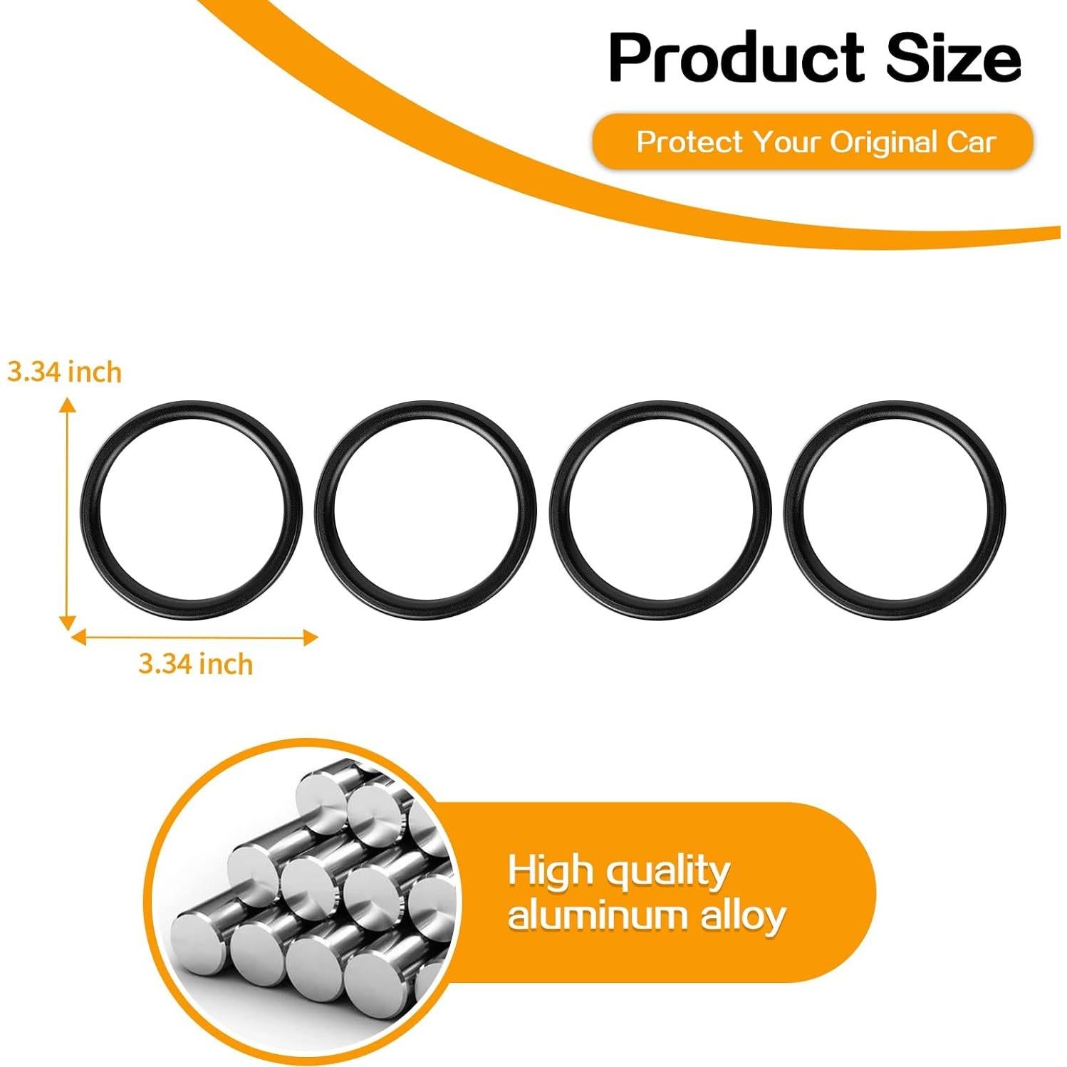 Cubierta de recorte Hoolcar para ventilación Jeep Wrangler 2018-2023