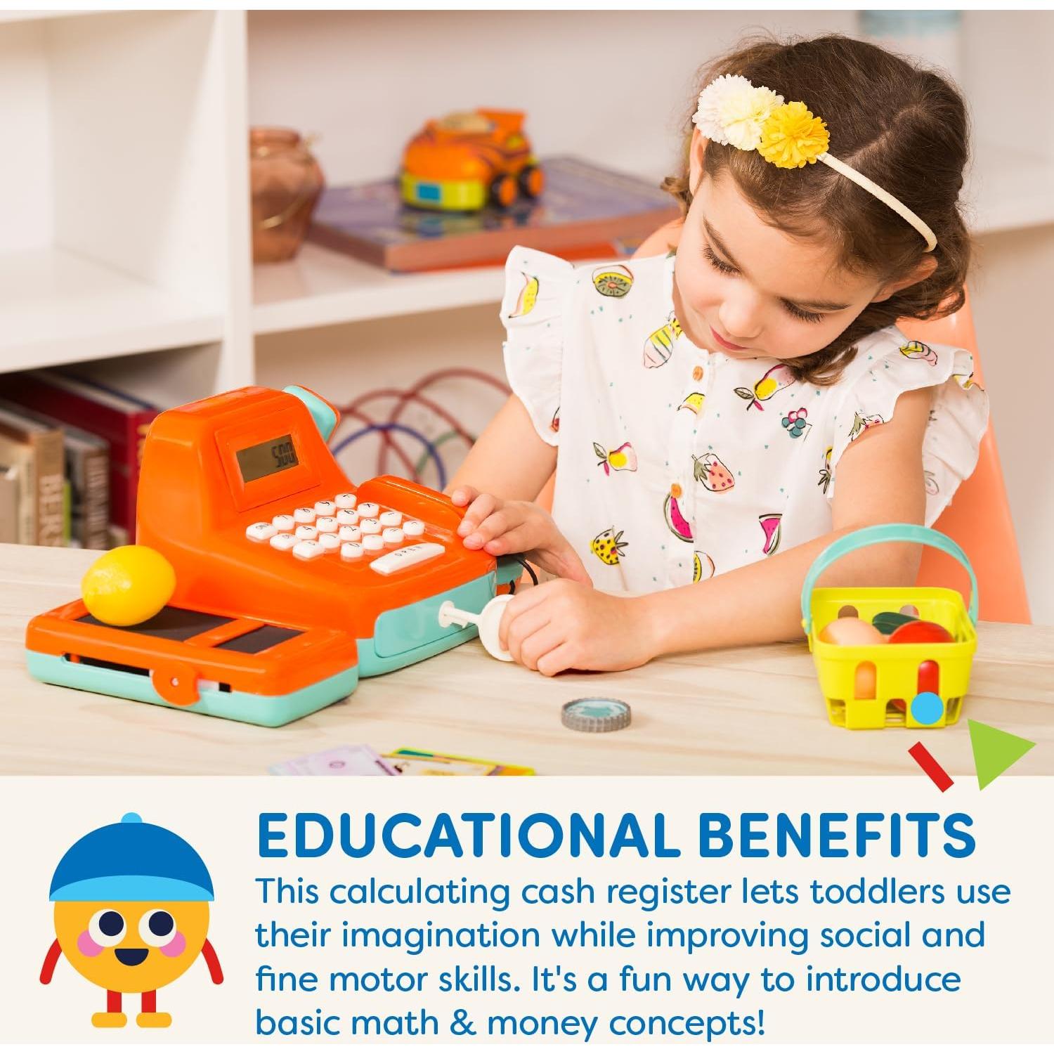 Caja Registradora Interactiva Battat 26 Piezas con Escáner