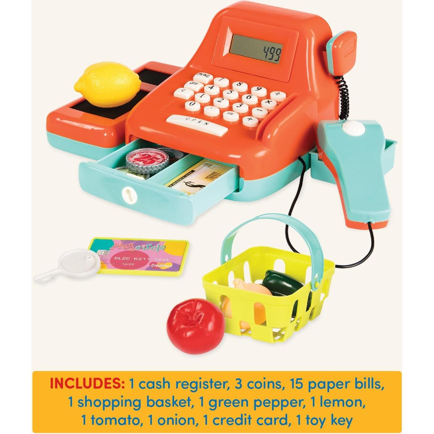 Caja Registradora Interactiva Battat 26 Piezas con Escáner