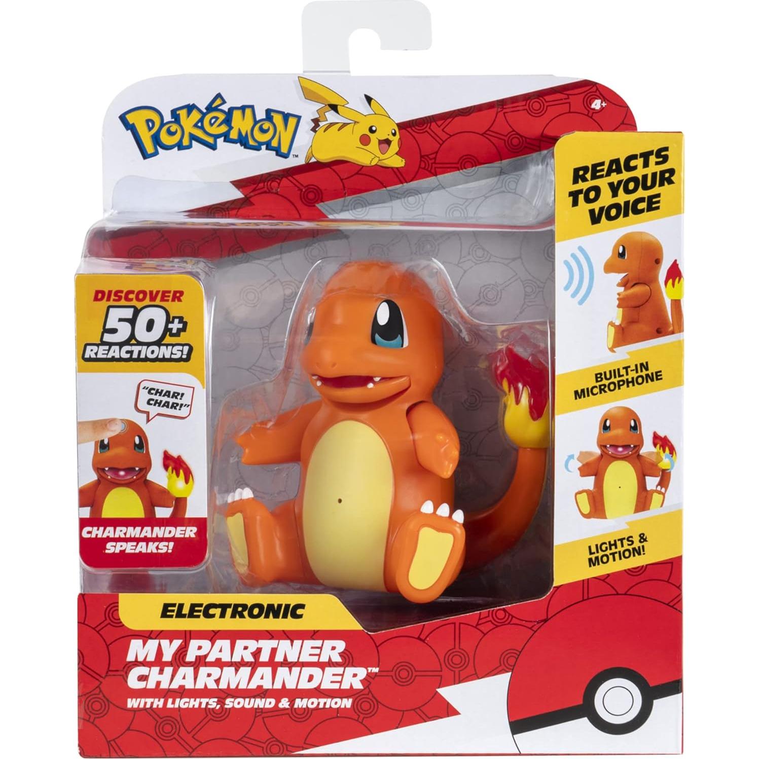 Charmander Electrónico Interactivo Jazwares - 50 Reacciones