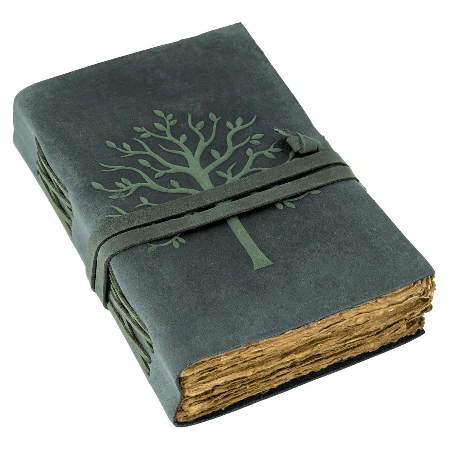 Diario de Cuero Vintage NomadCraftsCo. 240 Páginas Papel Antiguo