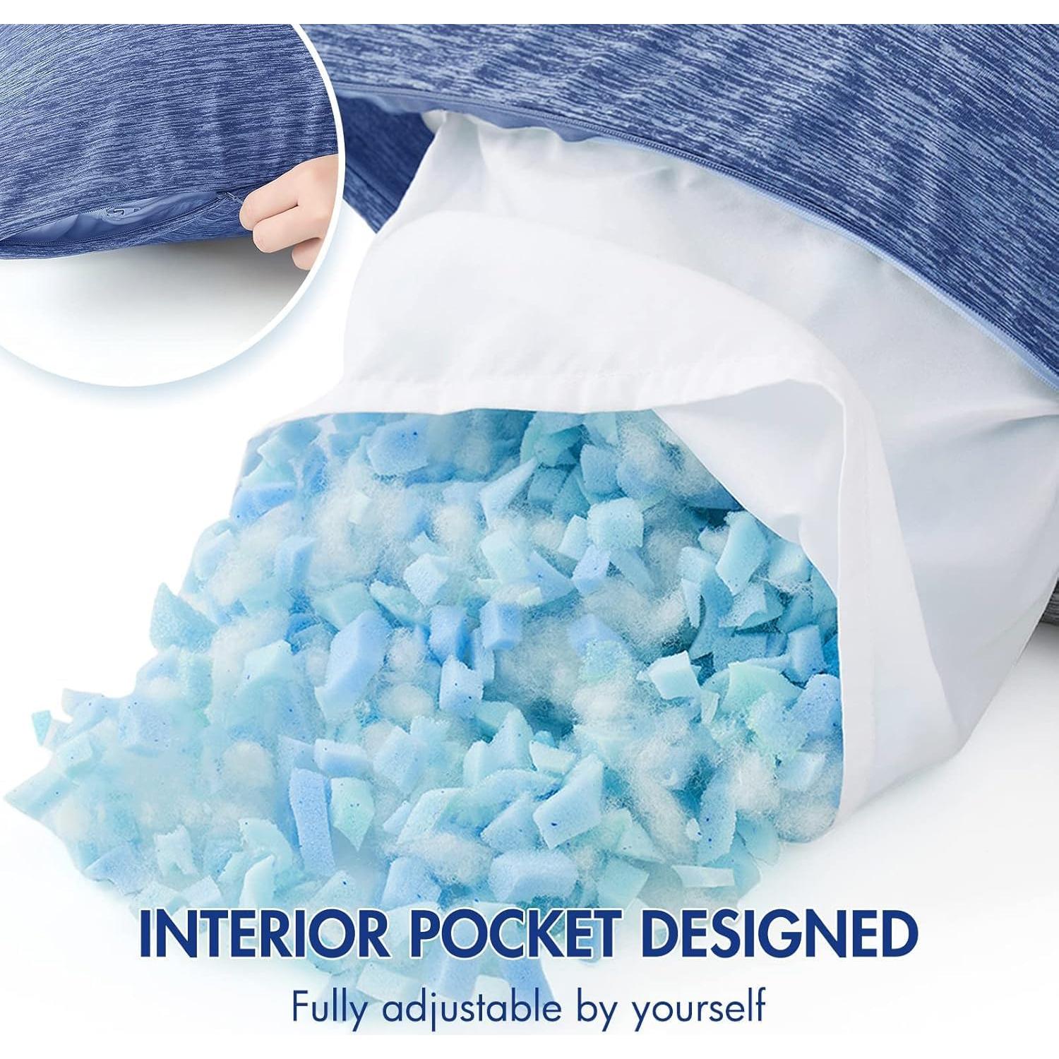 Almohada Corporal MIULEE Espuma de Memoria 35x89 cm Azul