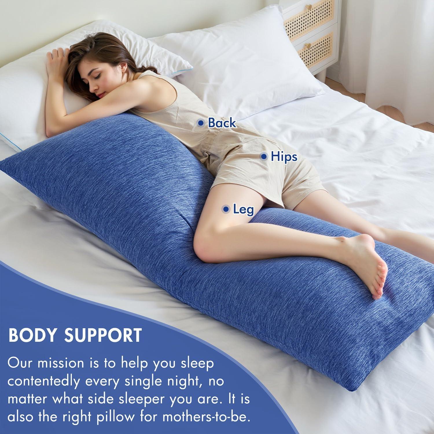 Almohada Corporal MIULEE Espuma de Memoria 35x89 cm Azul