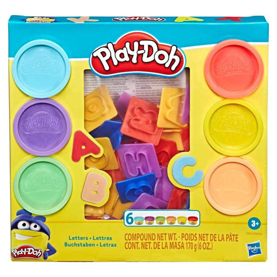 Play-Doh Fundamentos Letras 26 Sellos y 6 Latas Multicolor