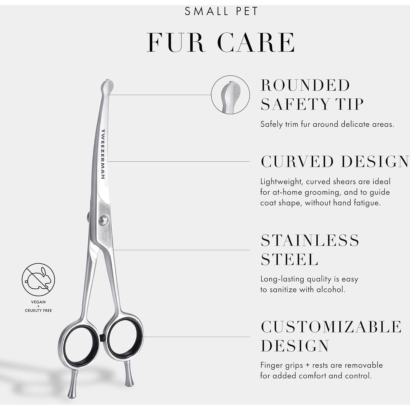 Tijeras de Aseo para Mascotas Tweezerman 18 cm Curvadas