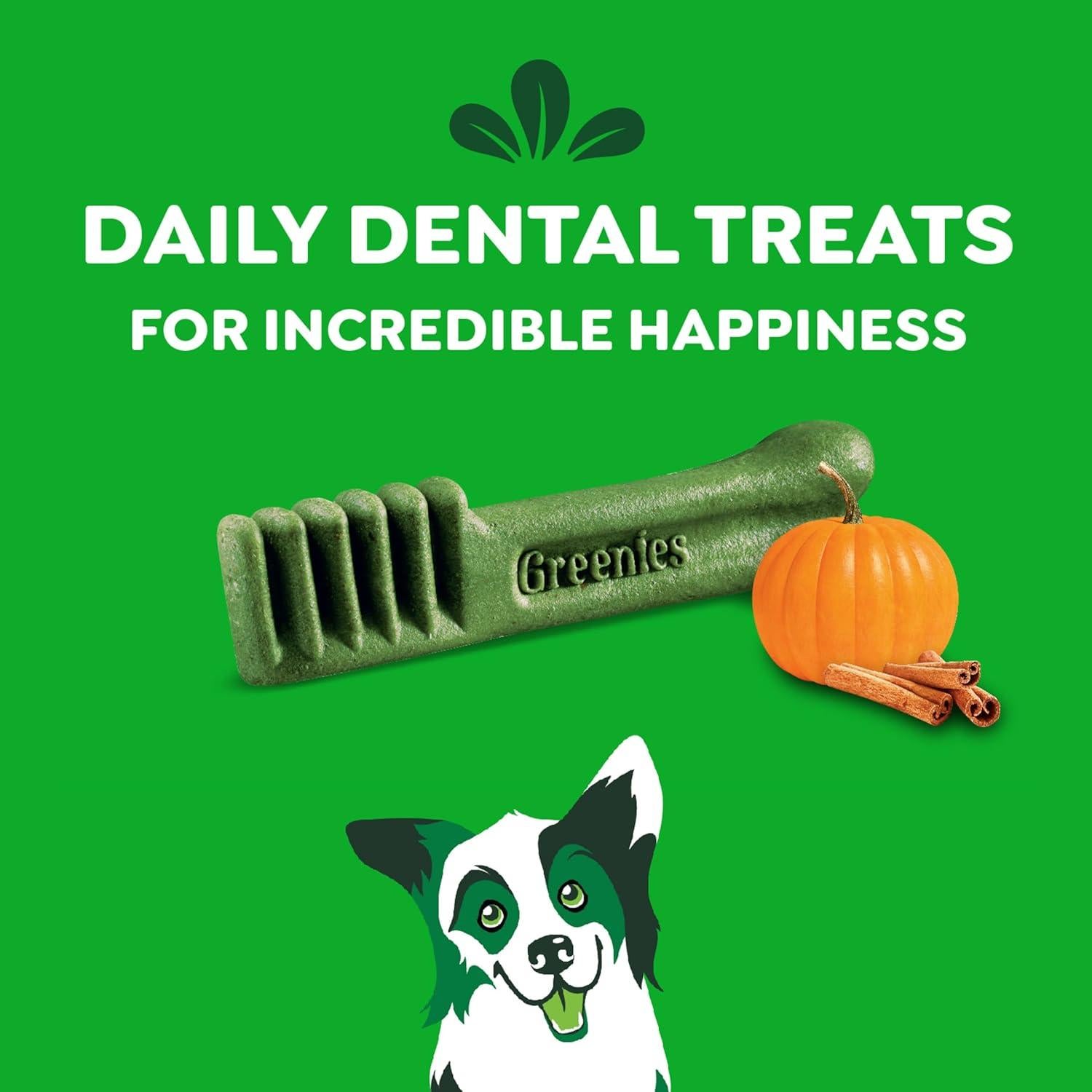 Golosinas Dentales para Perros Greenies Sabor Calabaza 340g