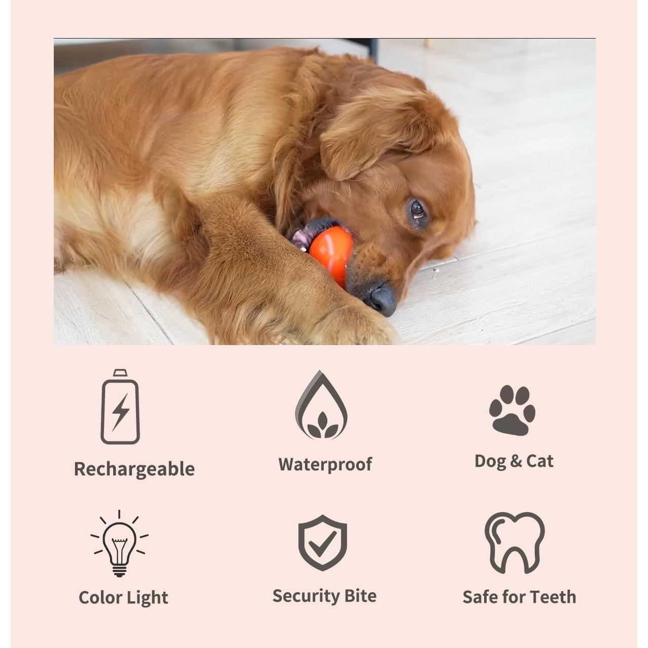 Bola Interactiva para Perros Morhandisn Naranja 8cm Recargable