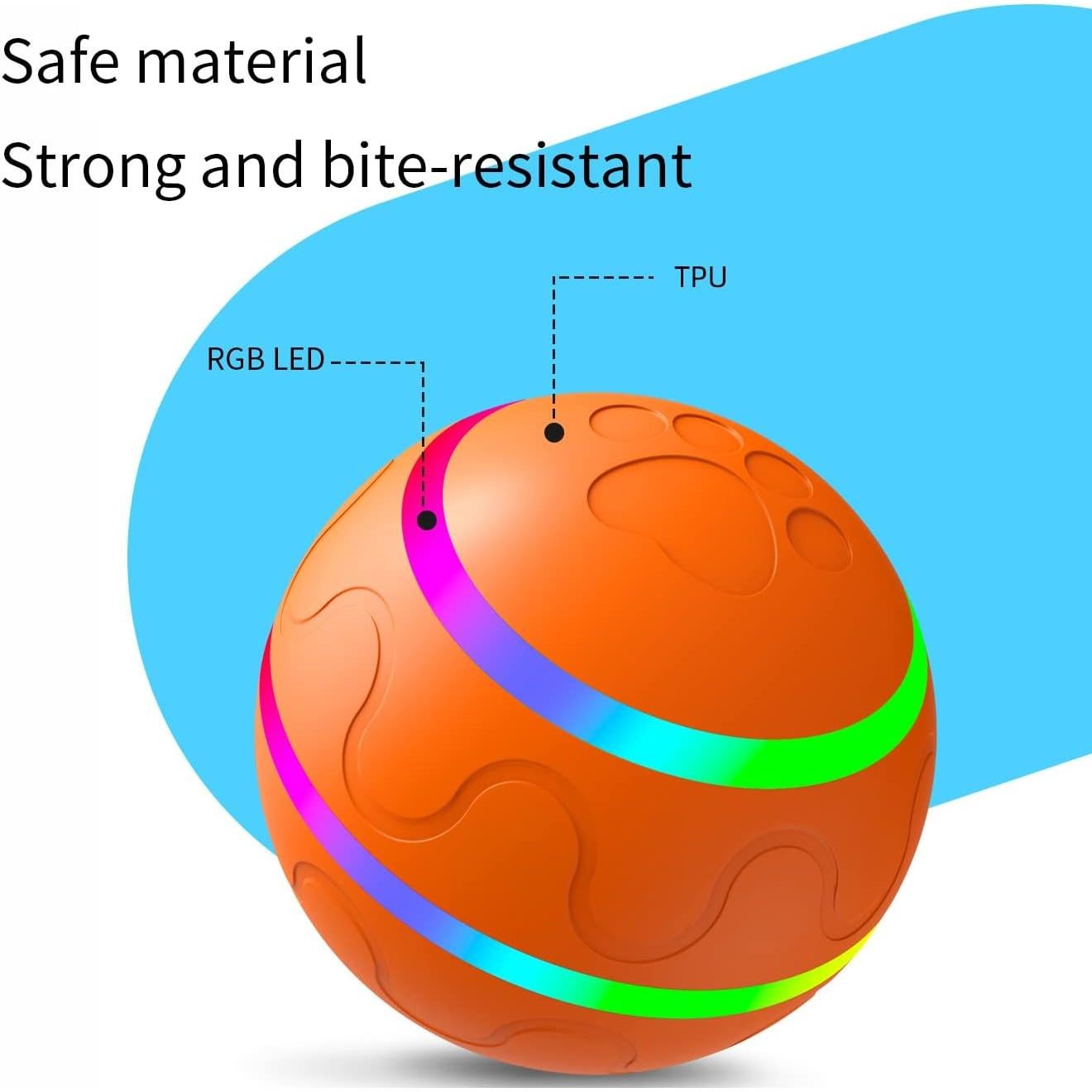 Bola Interactiva para Perros Morhandisn Naranja 8cm Recargable