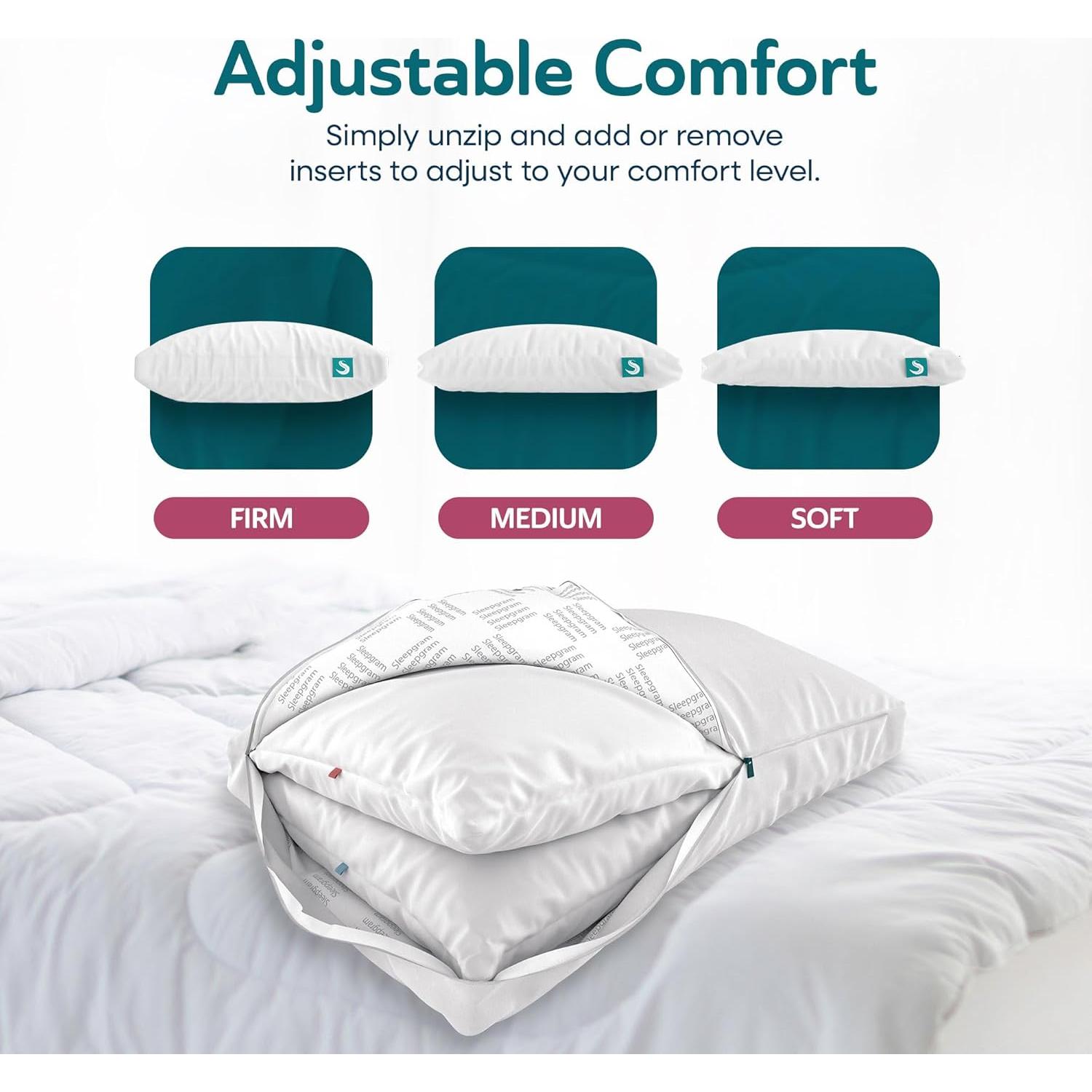 Almohada de Cama Refrigerante Sleepgram Queen Microfibra