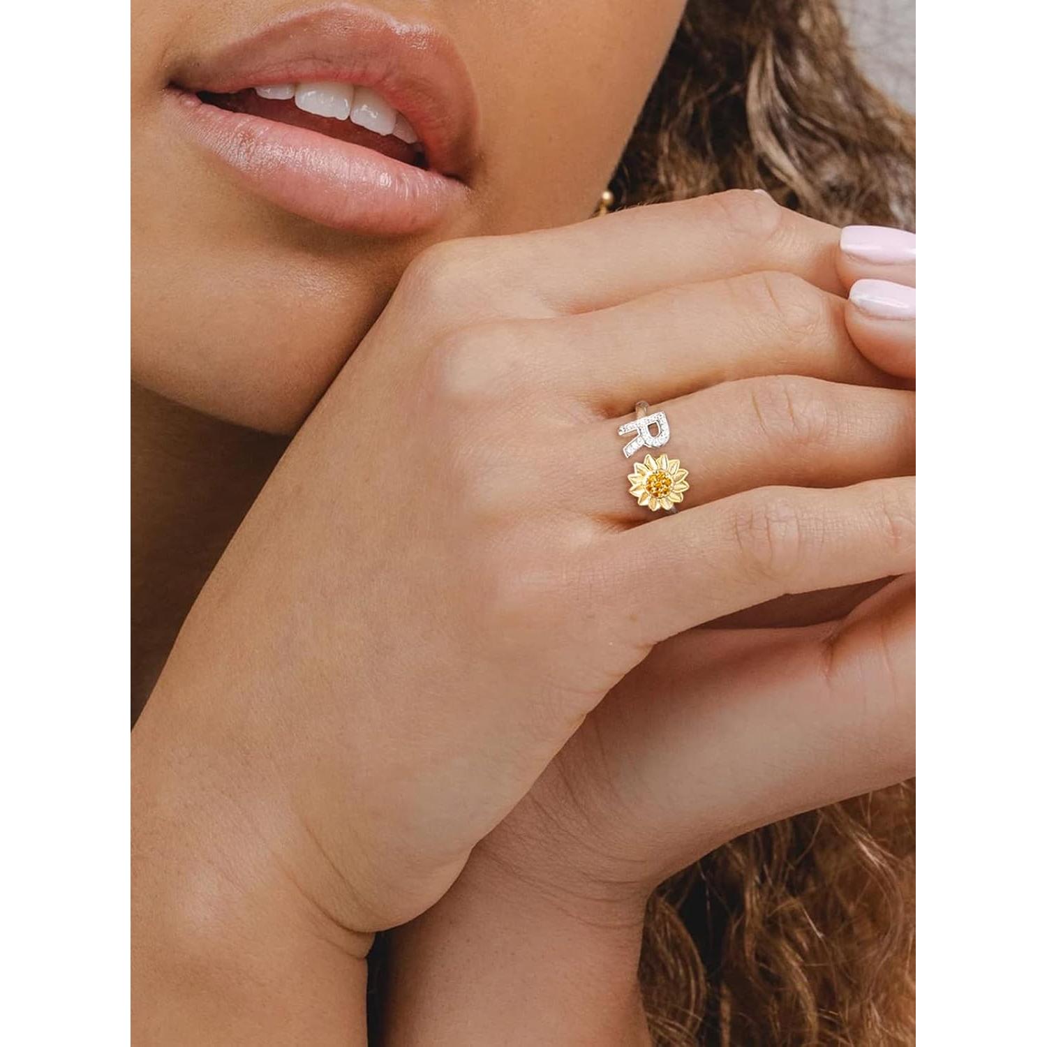 Anillo Fidget de Plata Esterlina 925 Focalook para Mujeres