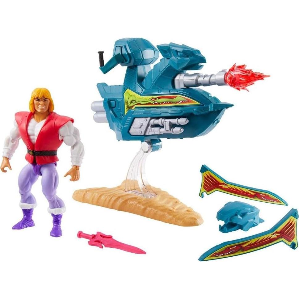 Vehículo Battle Skysled MOTU Mattel con figura Príncipe Adam
