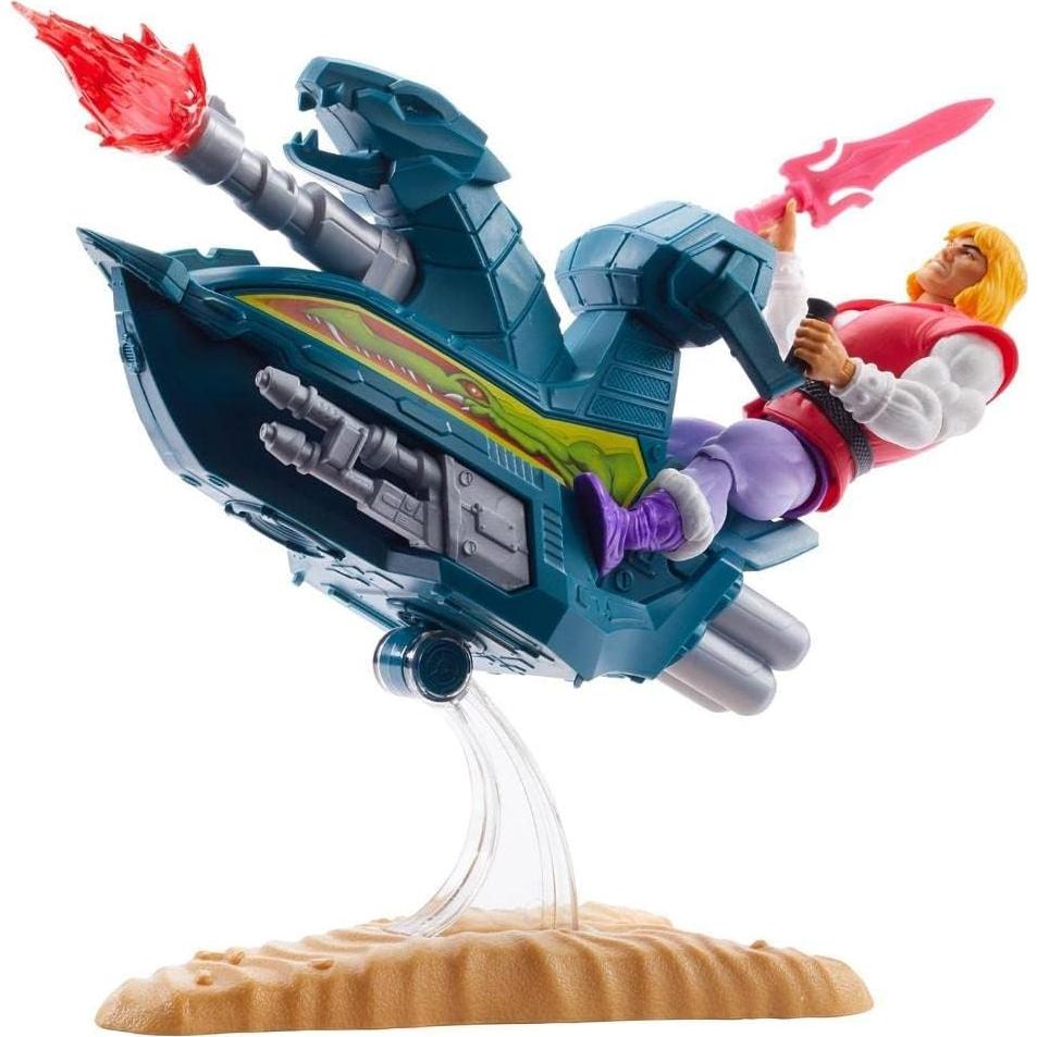 Vehículo Battle Skysled MOTU Mattel con figura Príncipe Adam