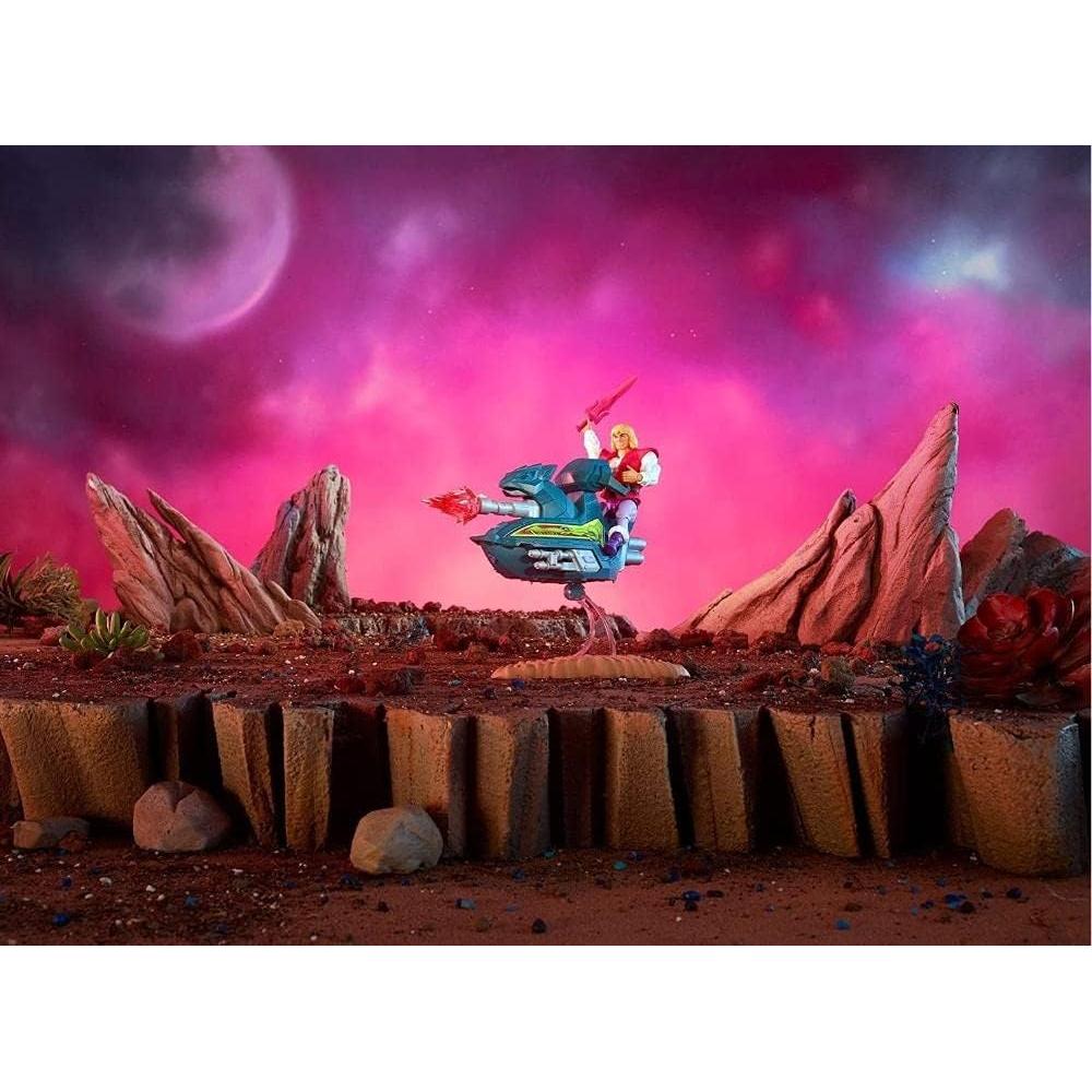 Vehículo Battle Skysled MOTU Mattel con figura Príncipe Adam