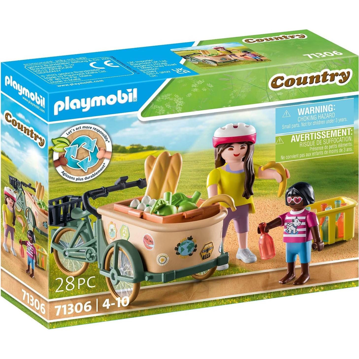 Bicicleta de Carga Playmobil 71306 con Canastas y Accesorios