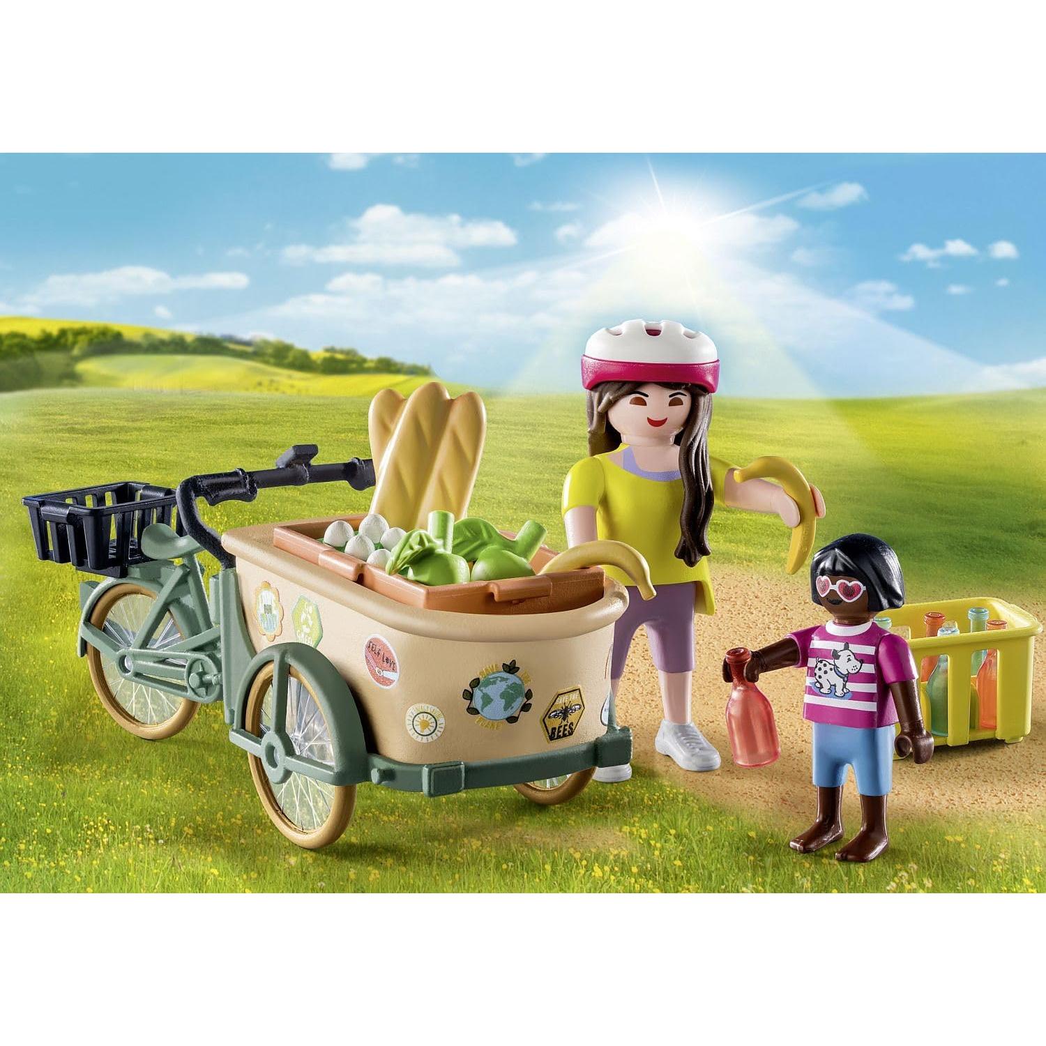 Bicicleta de Carga Playmobil 71306 con Canastas y Accesorios