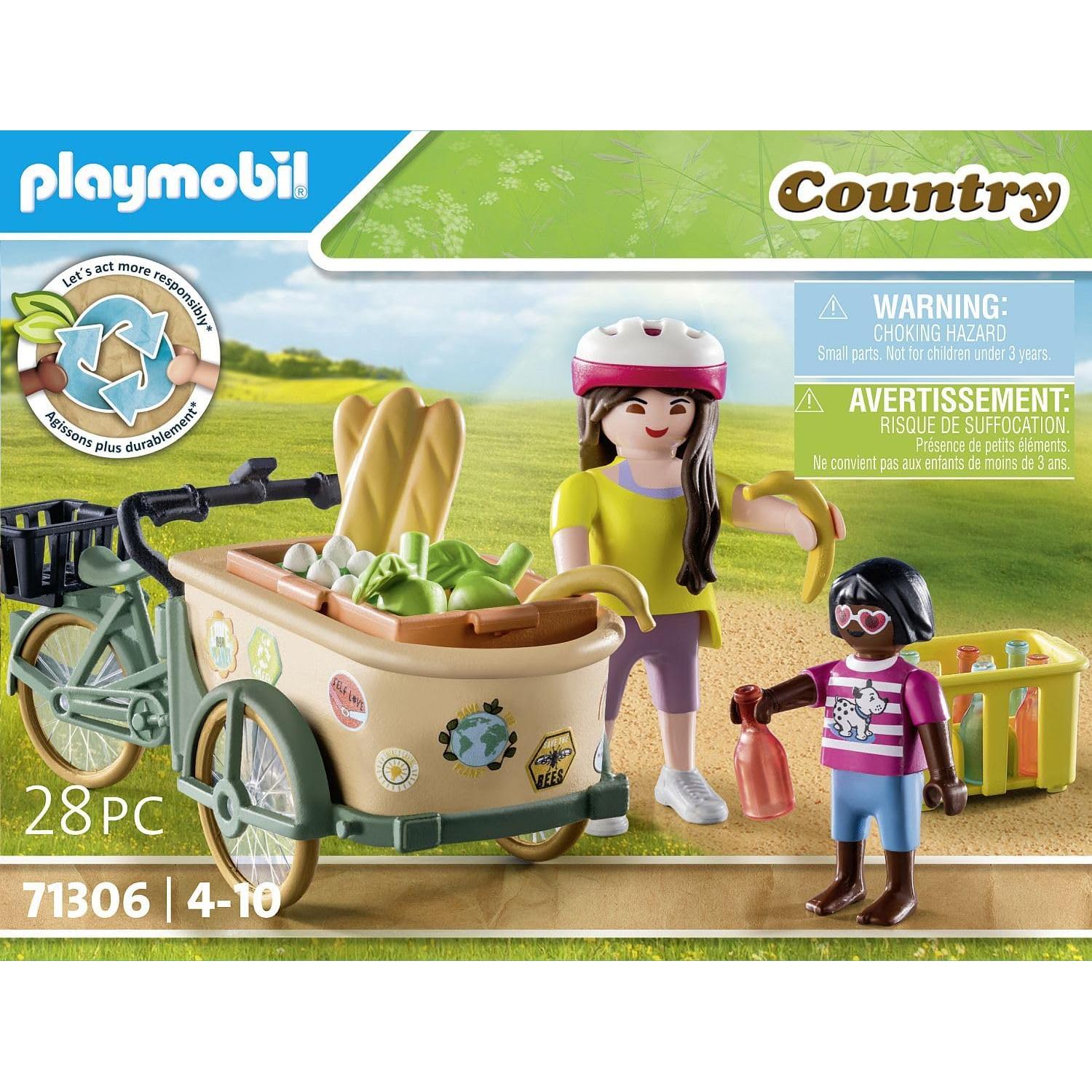 Bicicleta de Carga Playmobil 71306 con Canastas y Accesorios