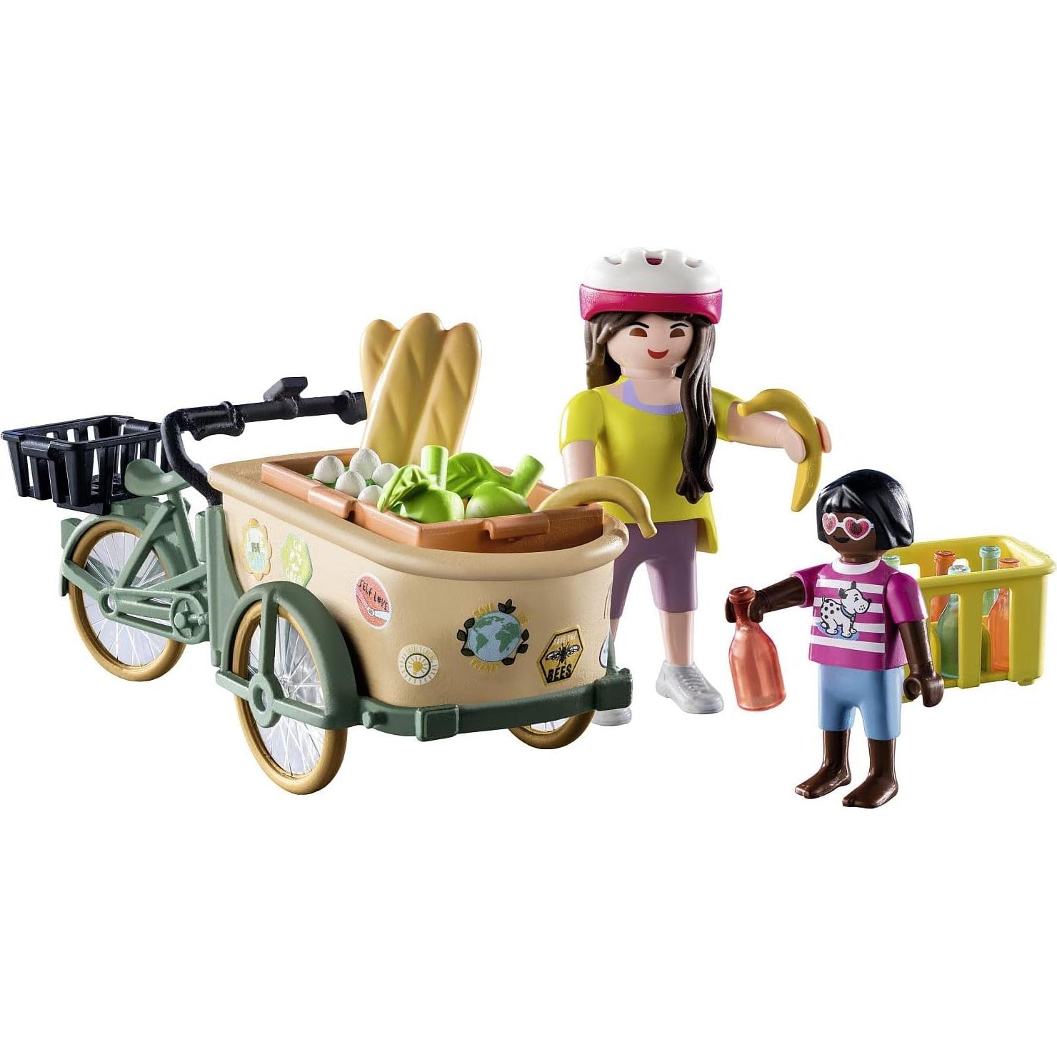 Bicicleta de Carga Playmobil 71306 con Canastas y Accesorios