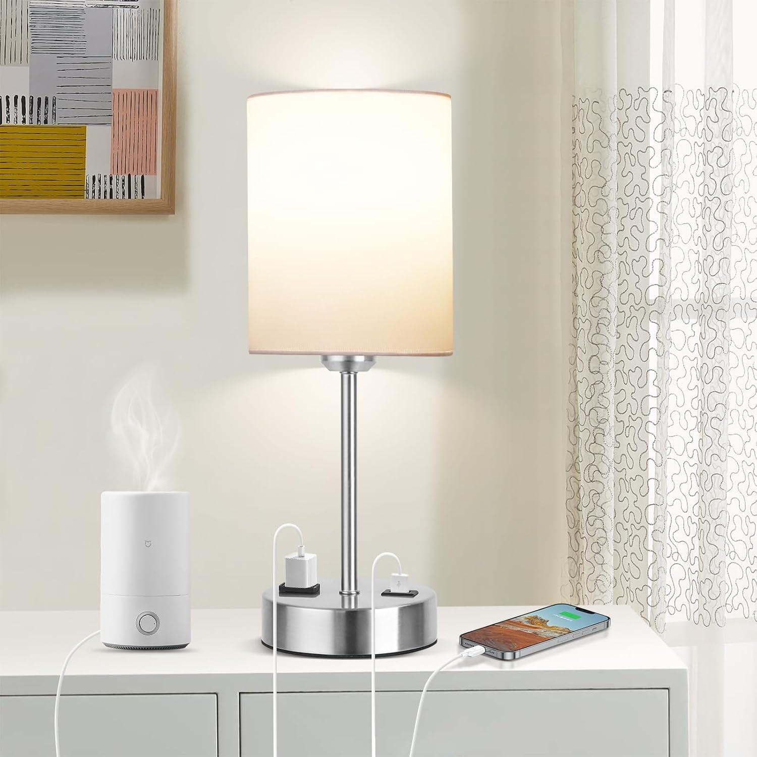 Lámparas de Mesa Táctiles PARTPHONER Juego de 2 con USB