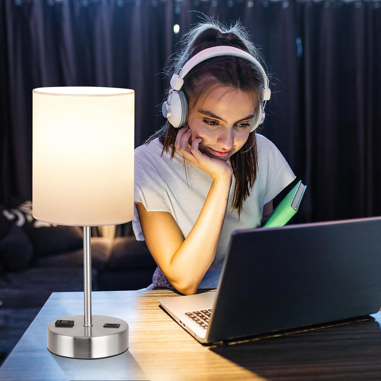 Lámparas de Mesa Táctiles PARTPHONER Juego de 2 con USB