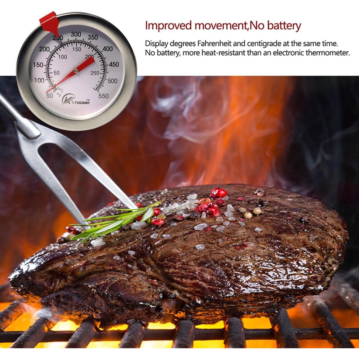 Termómetro de Dial KT THERMO 30.48 cm Acero Inoxidable