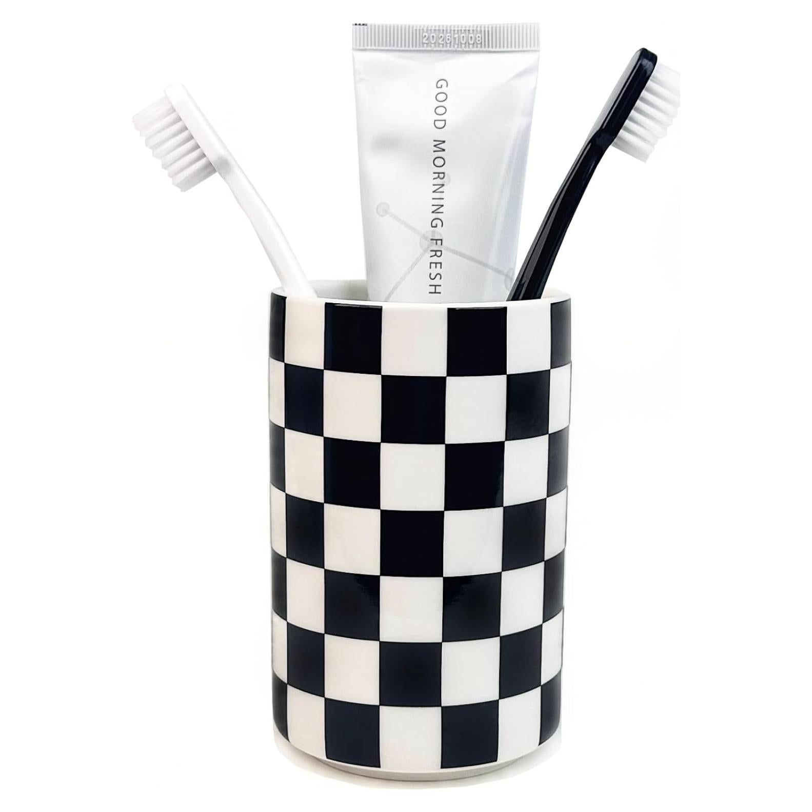 Soporte para Cepillos de Dientes NAKOR HOME Cerámica Negro 7.49cm