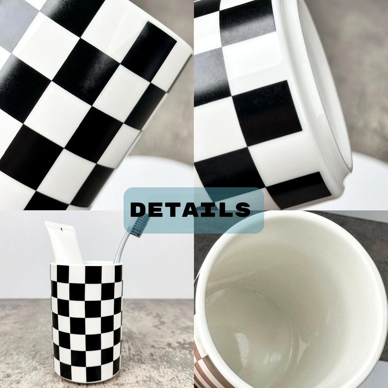 Soporte para Cepillos de Dientes NAKOR HOME Cerámica Negro 7.49cm