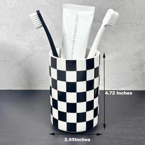 Soporte para Cepillos de Dientes NAKOR HOME Cerámica Negro 7.49cm