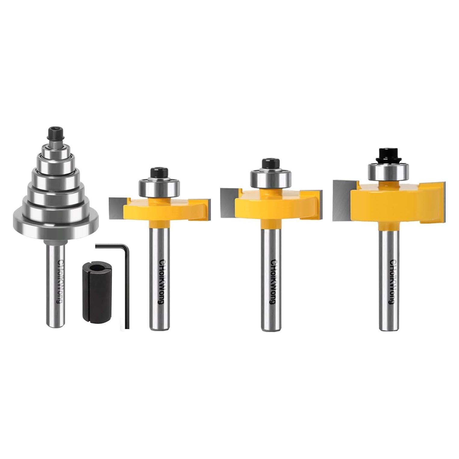 Juego de Fresas de Rebaje CHoiKWong 1/4" Mango Carburo