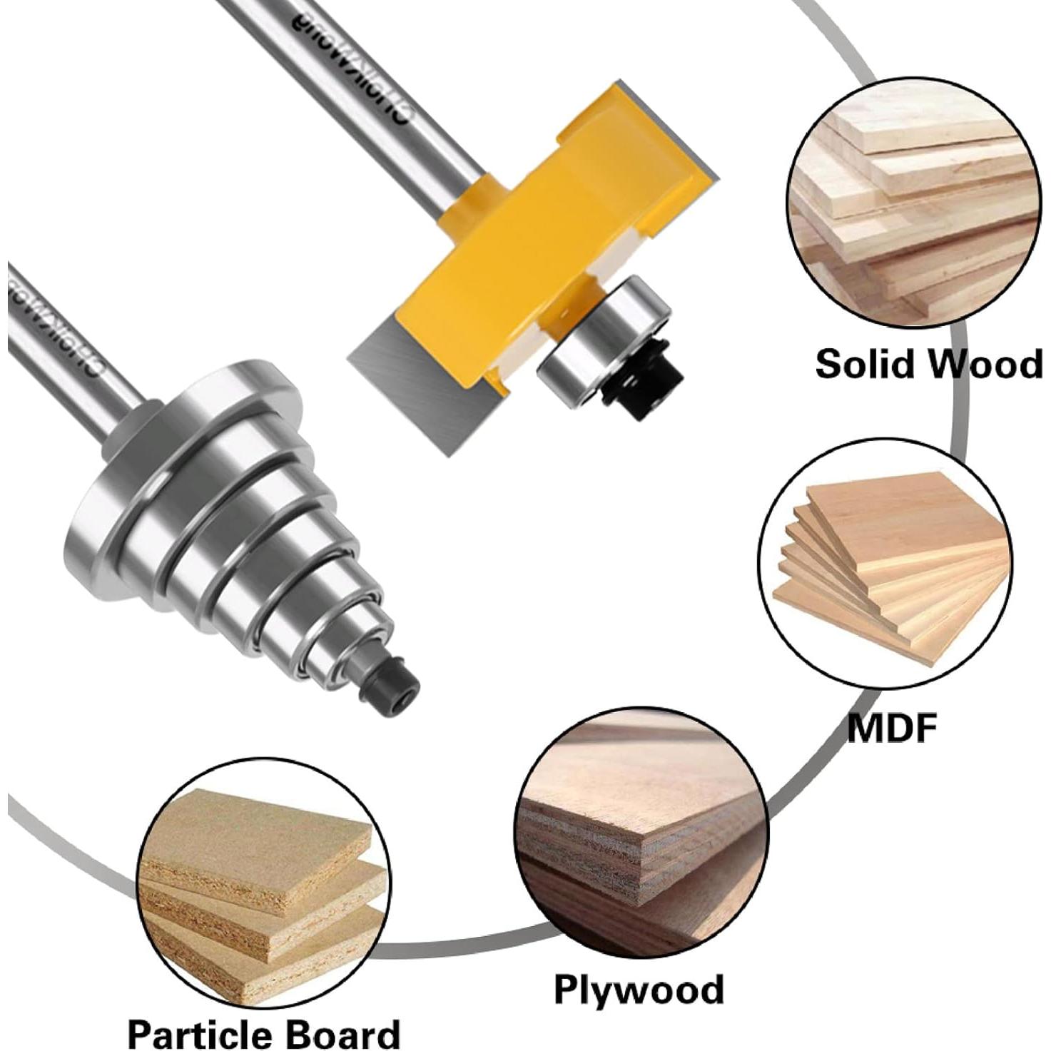 Juego de Fresas de Rebaje CHoiKWong 1/4" Mango Carburo