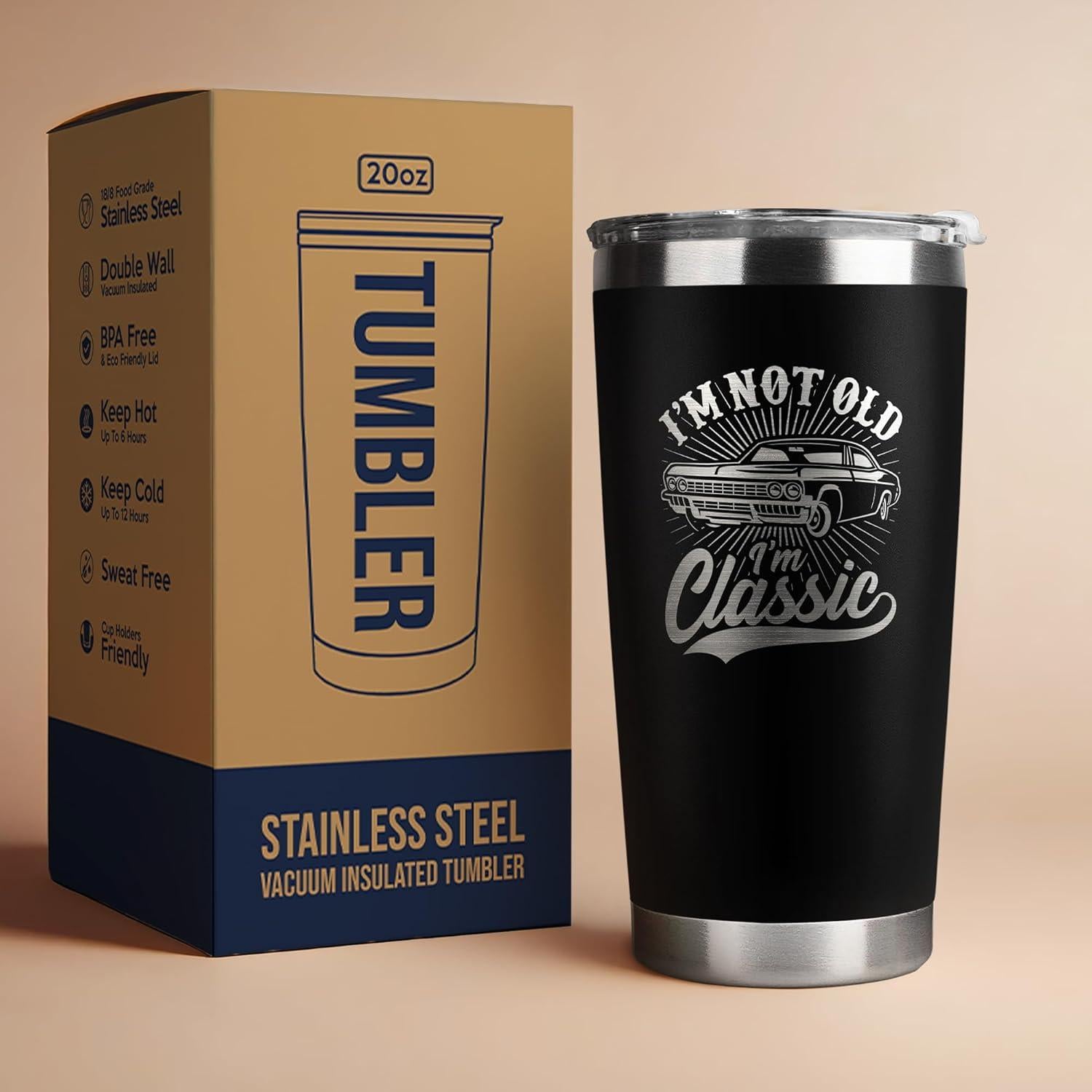 Vaso Acero Inoxidable TEEBIM 591 ml Aislado para Bebidas