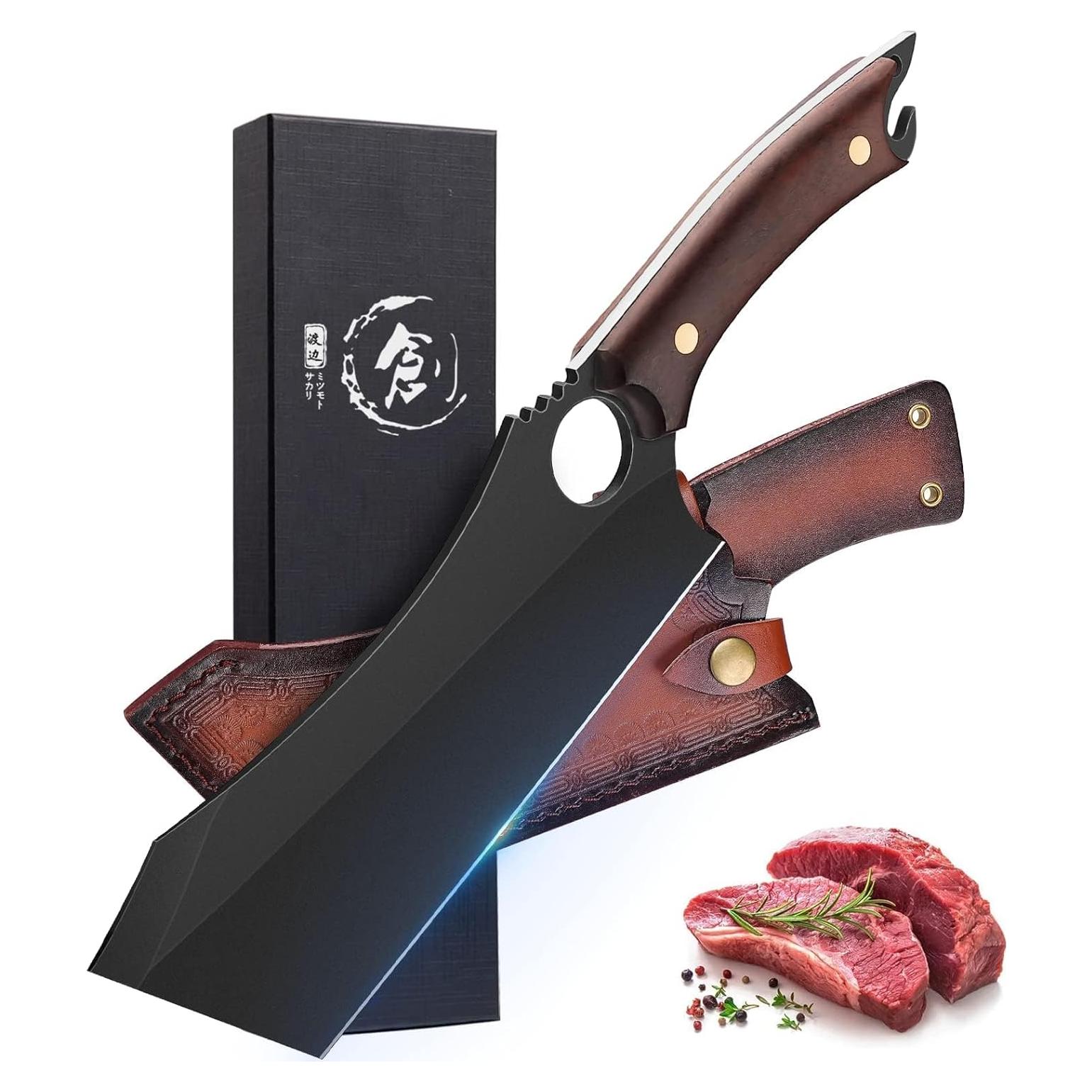 Cuchillo de Carnicería Dream Reach 17.5 cm Acero Carbono Negro