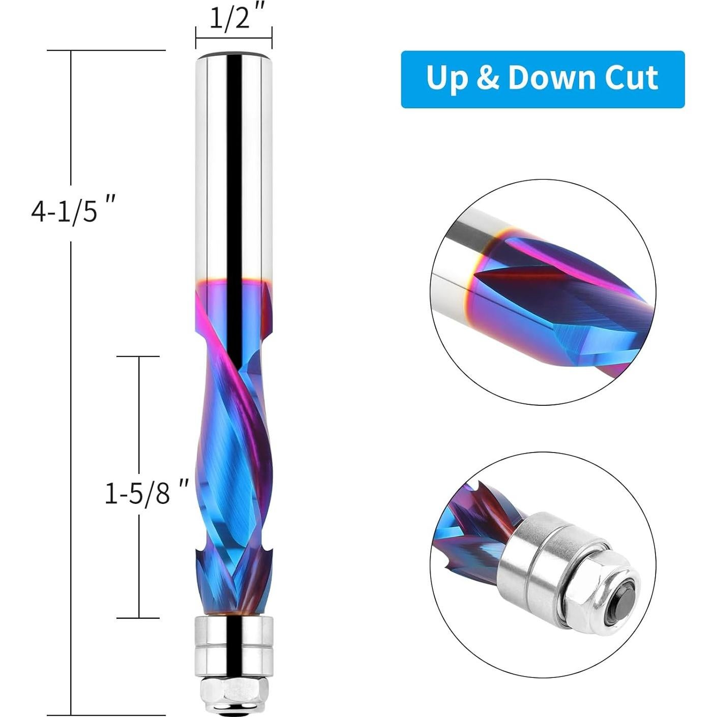 Fresa de enrutador EANOSIC 12.7mm vástago 38.1mm corte