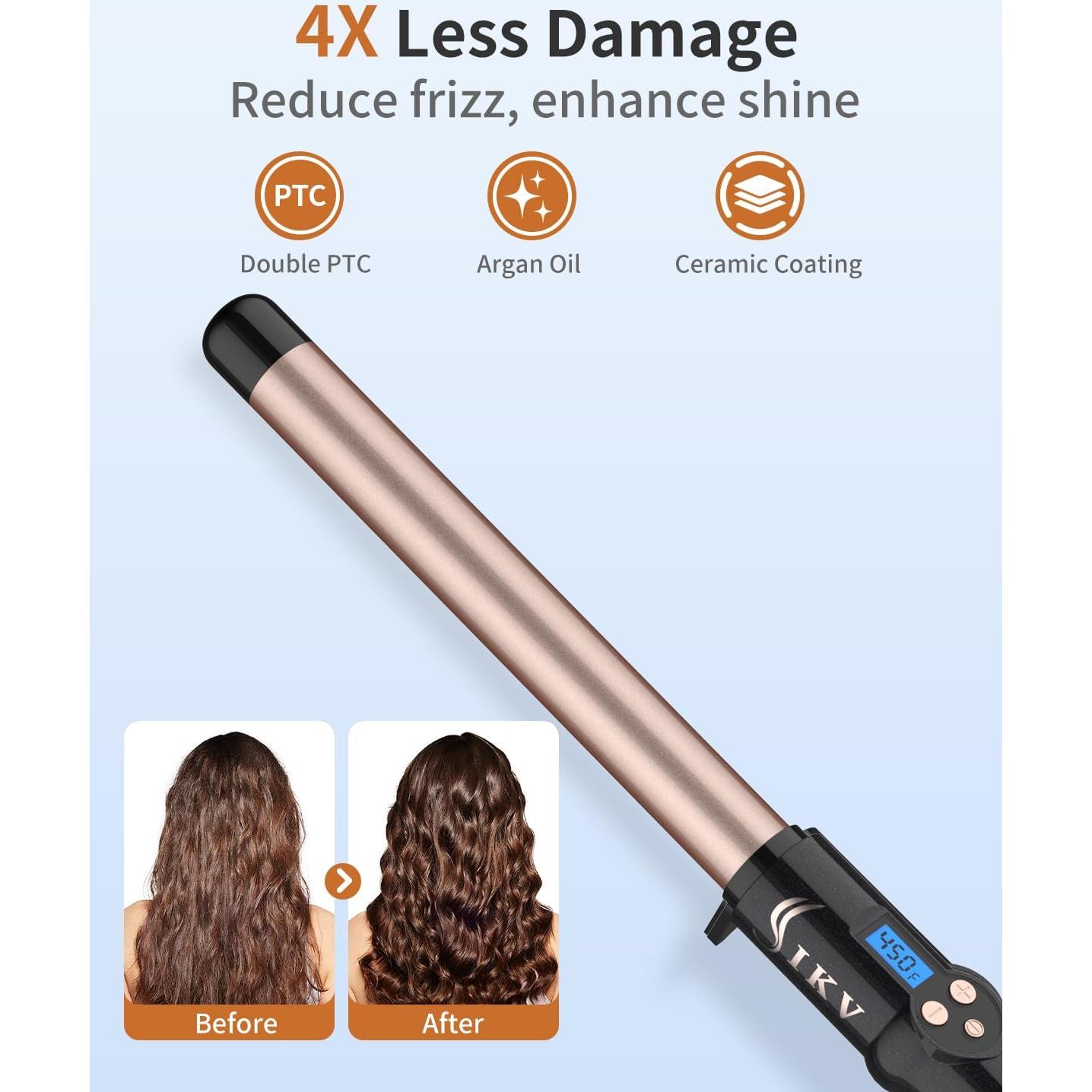 Varita de Rizado IKV 1 Pulgada Cerámica 10 Temperaturas