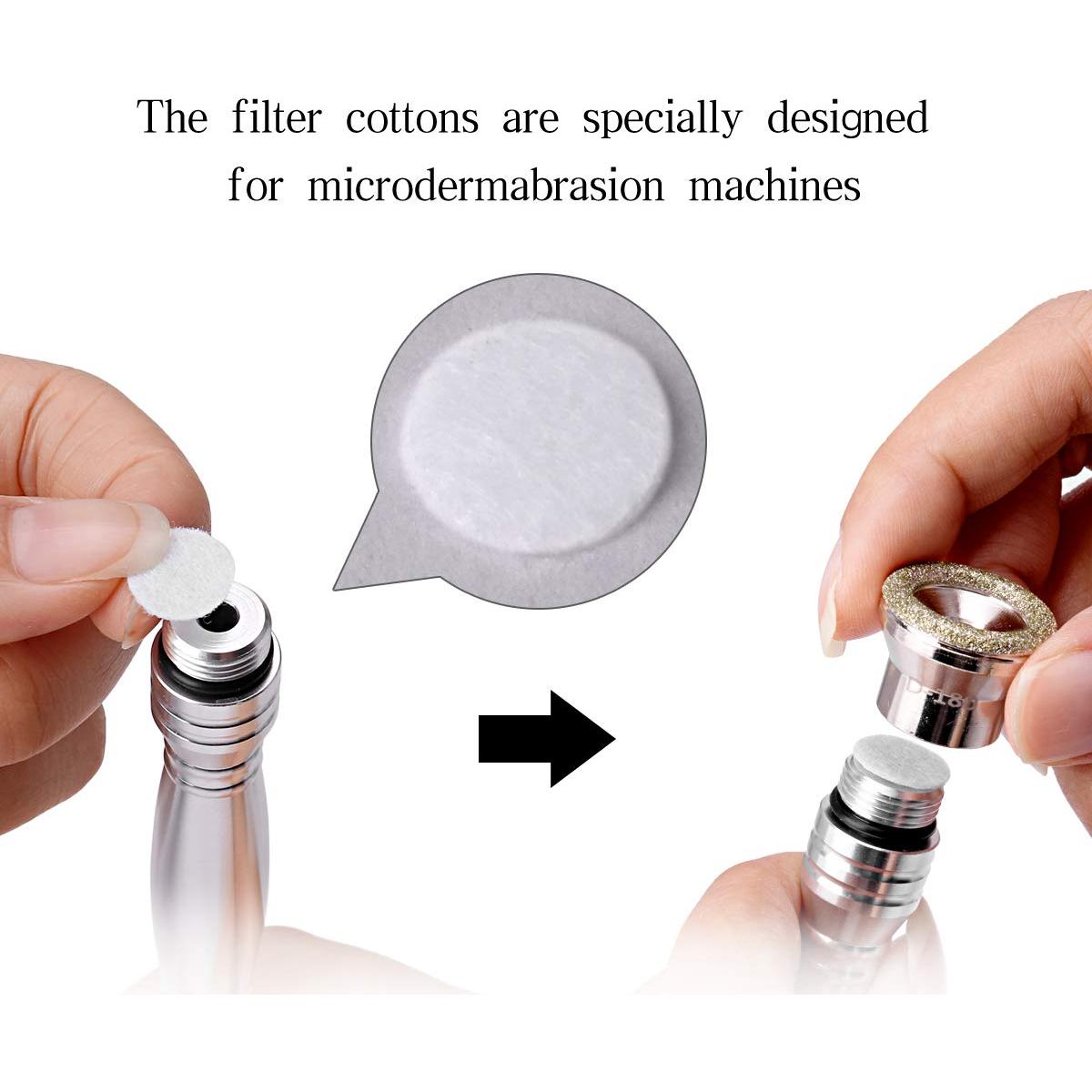 200 Filtros de Algodón Microdermoabrasión TopDirect 10mm