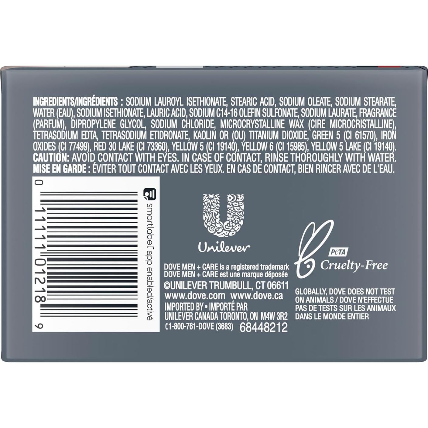 Jabón en Barra Dove Men+Care 4x106.3g Limpieza Profunda