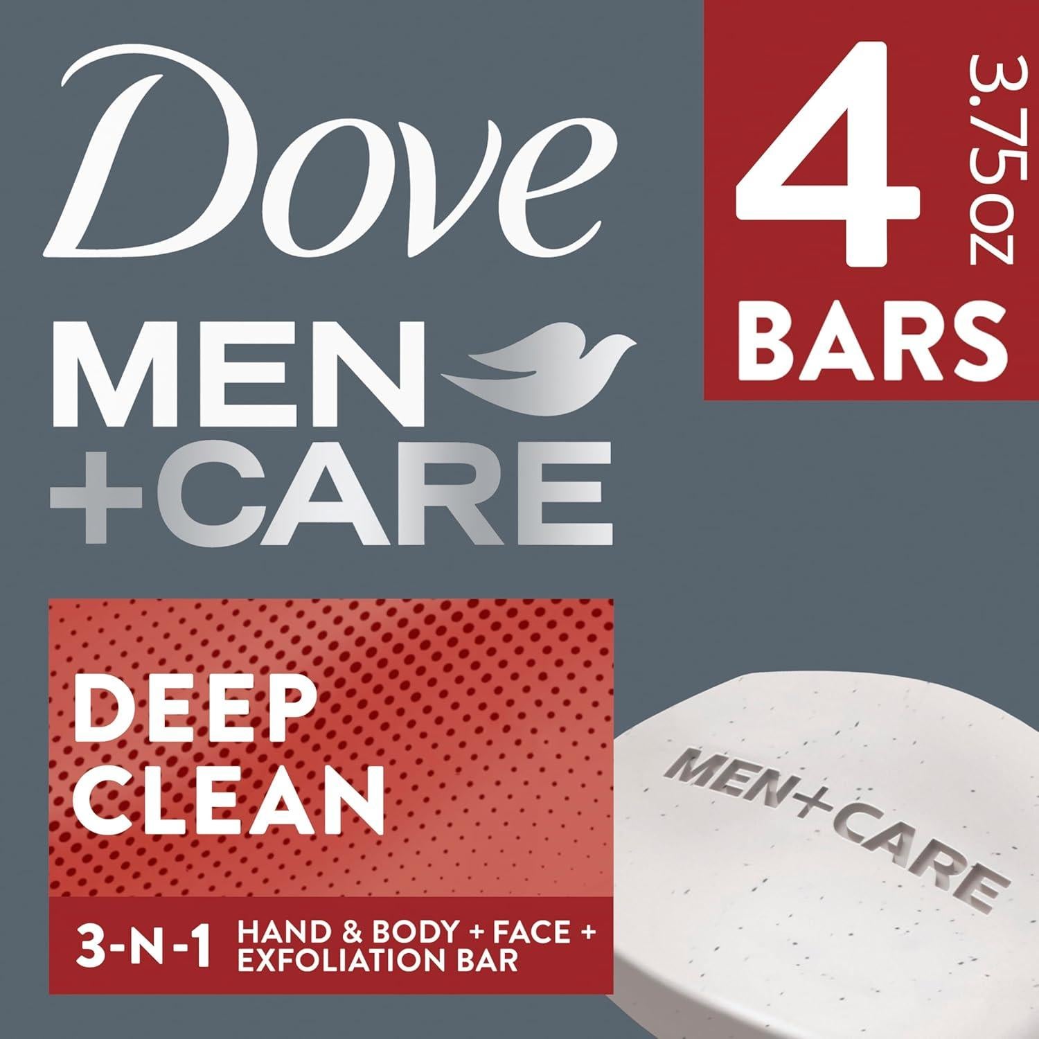 Jabón en Barra Dove Men+Care 4x106.3g Limpieza Profunda