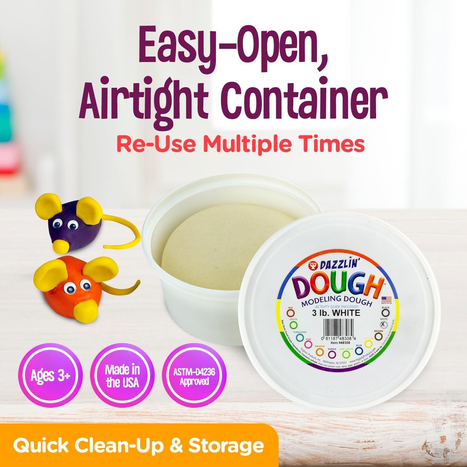 Masa de Modelar Hygloss Dazzlin 1,36 kg Blanca No Tóxica