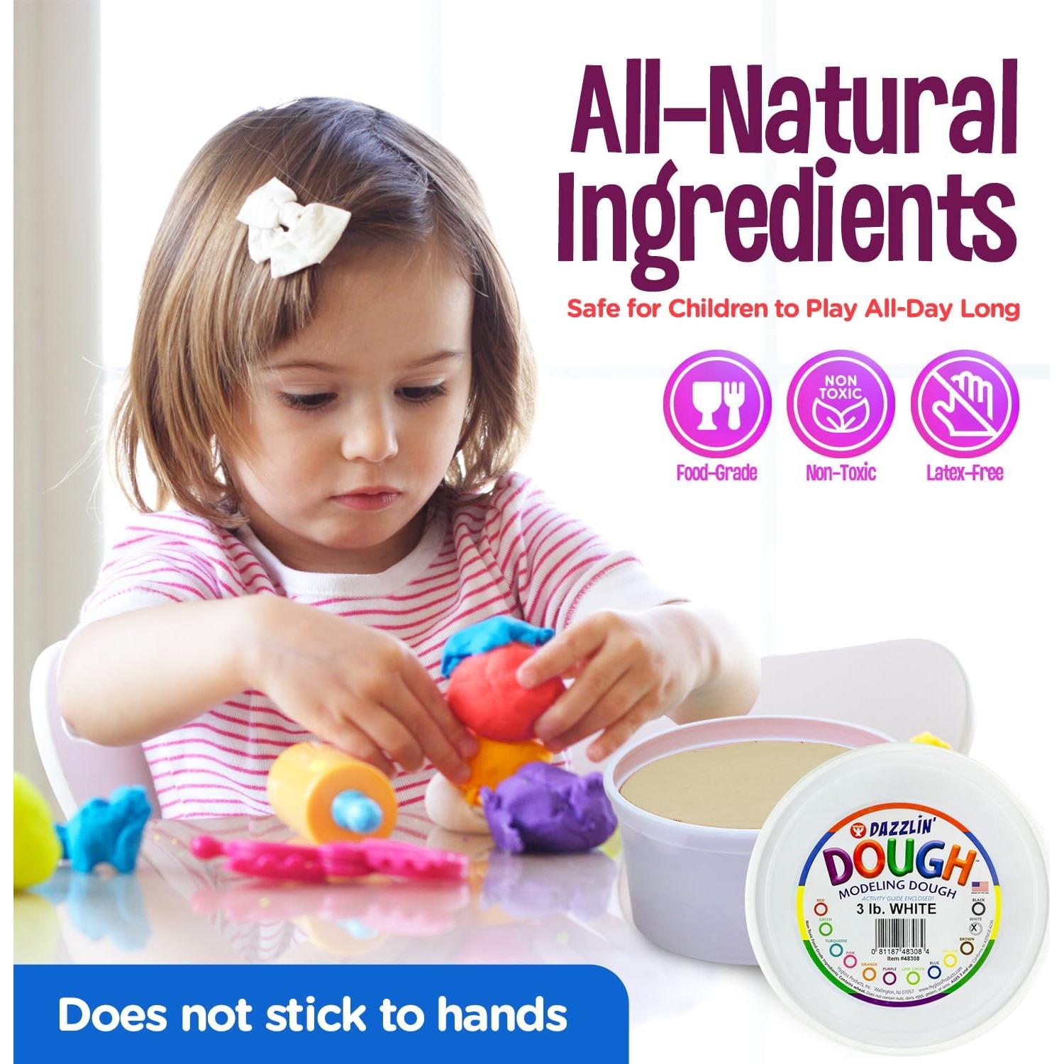 Masa de Modelar Hygloss Dazzlin 1,36 kg Blanca No Tóxica