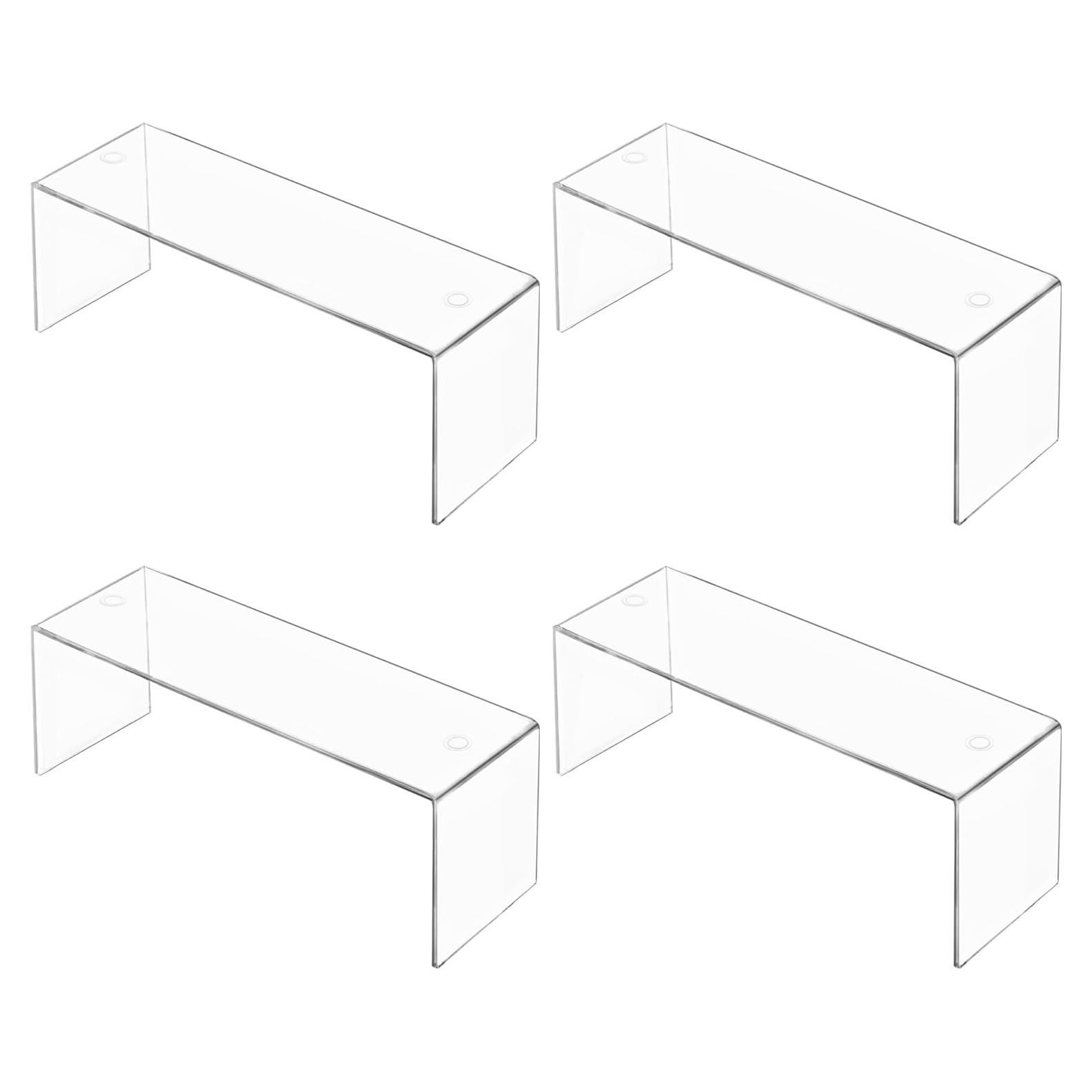 4 Organizadores de Estantes de Acrílico Aminigram 31.5x11.7cm