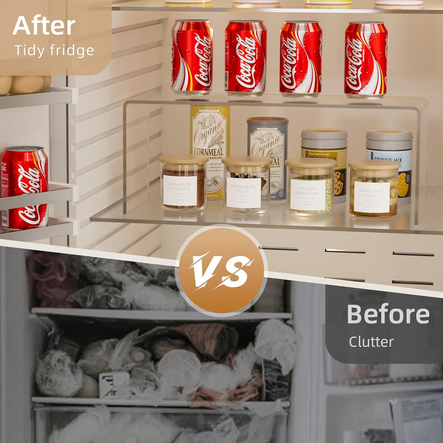 4 Organizadores de Estantes de Acrílico Aminigram 31.5x11.7cm