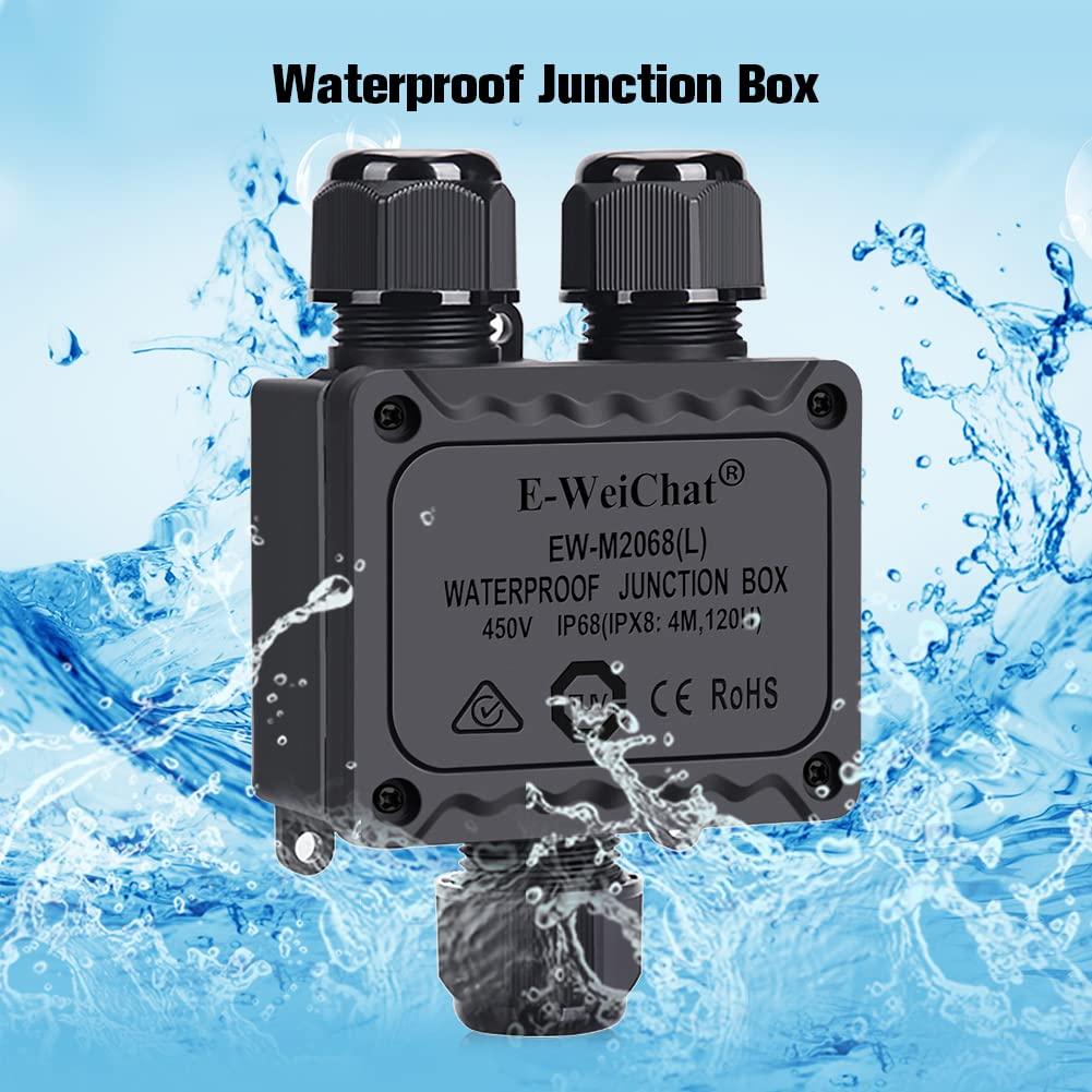 Caja de Conexiones Impermeable IP68 Allaounion 2 PCS 3 Vías