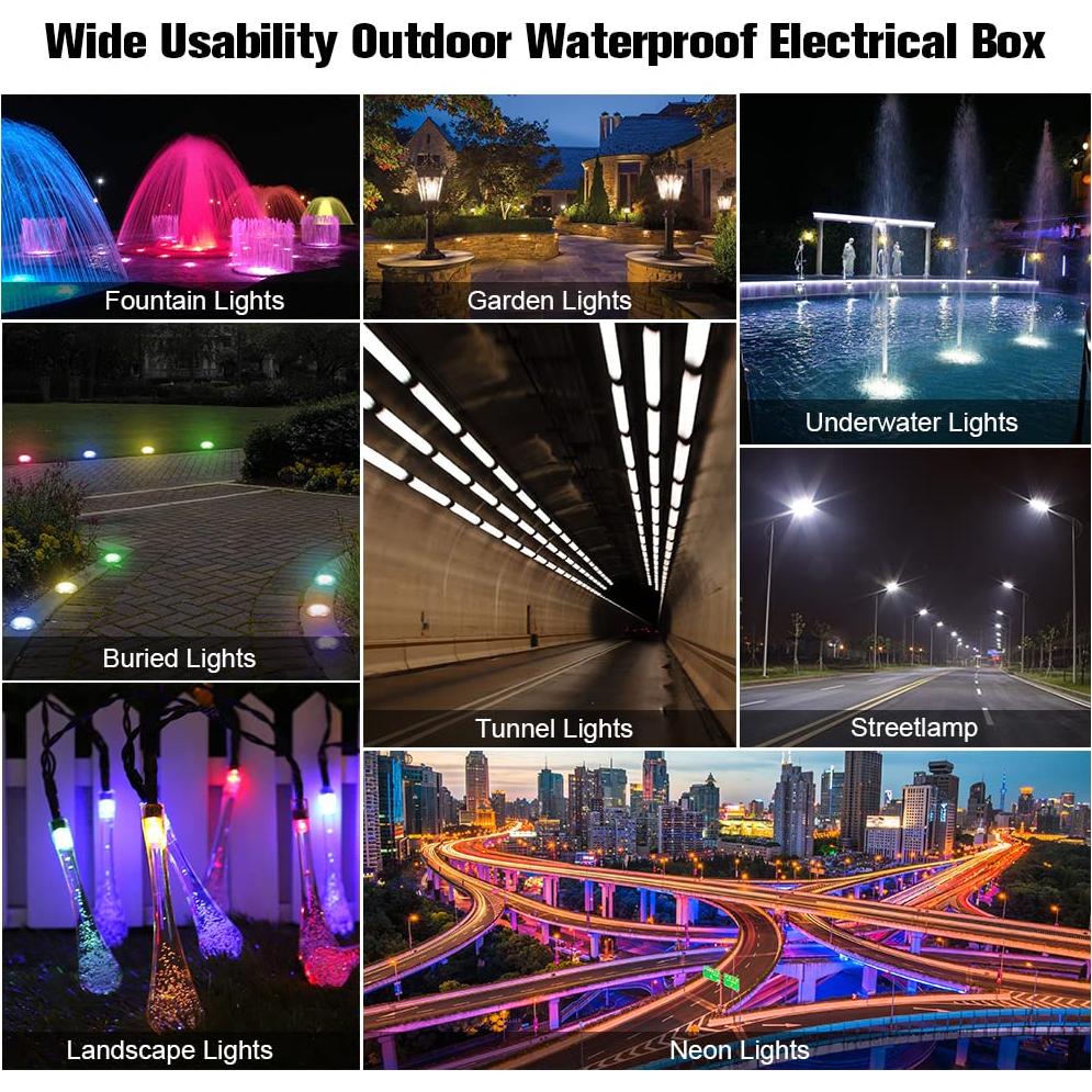 Caja de Conexiones Impermeable IP68 Allaounion 2 PCS 3 Vías