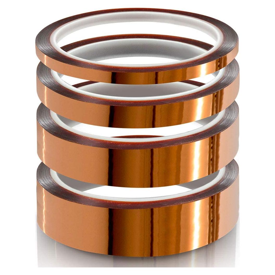 Cinta de Alta Temperatura MYJOR Kapton 4 Rollos 1/4" a 1"