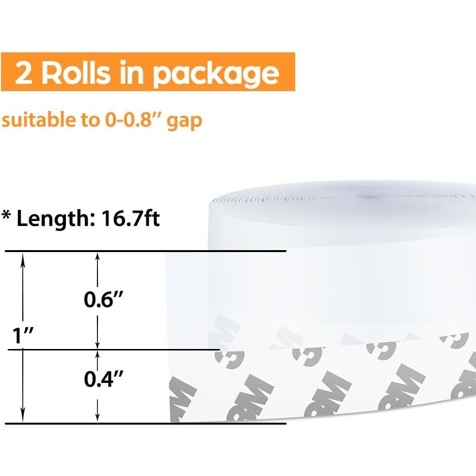 Sellador de Puerta Bruiefpap 10.2m Silicona Transparente