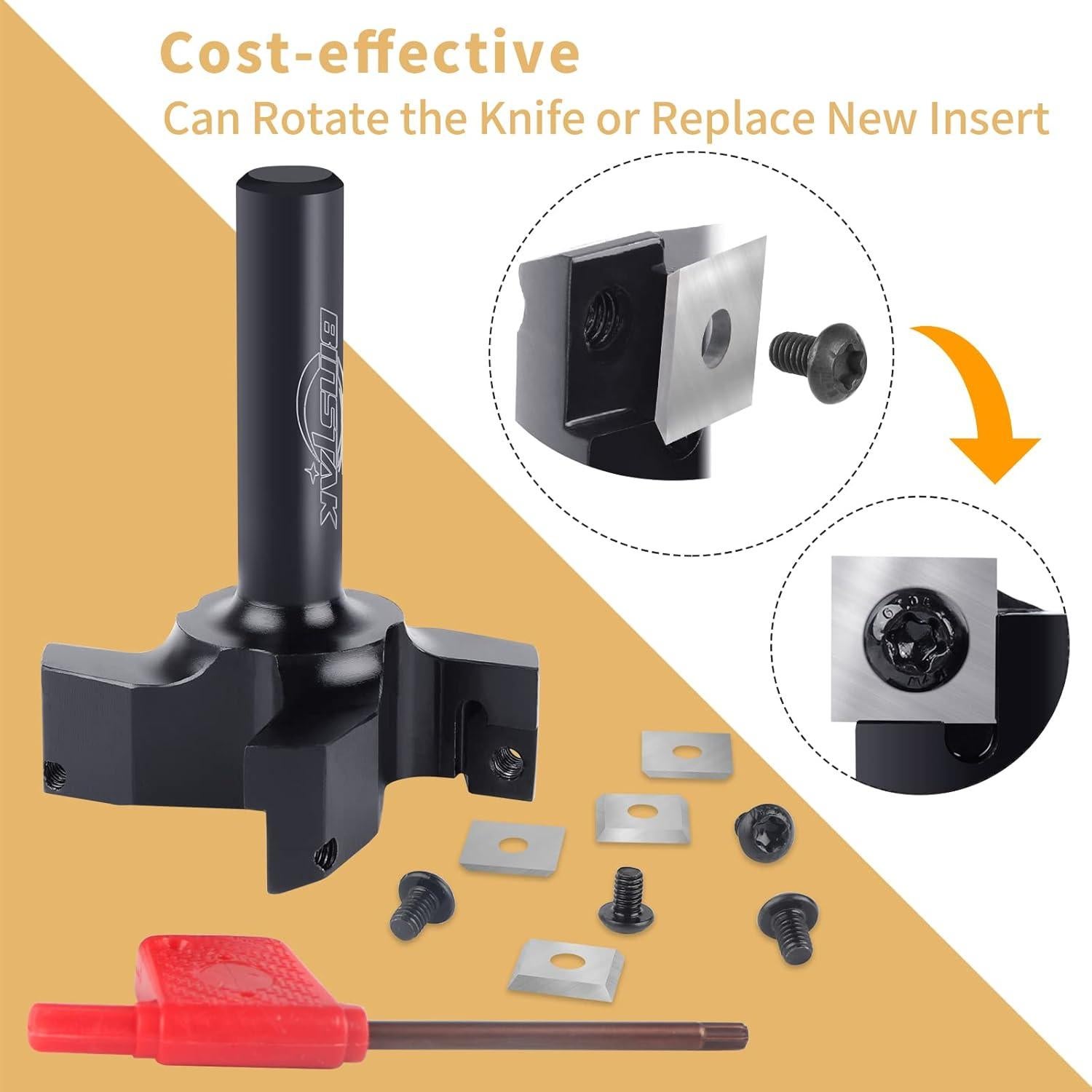 Fresa de Superficie BINSTAK 6,35 cm Carburo 4 Alas CNC