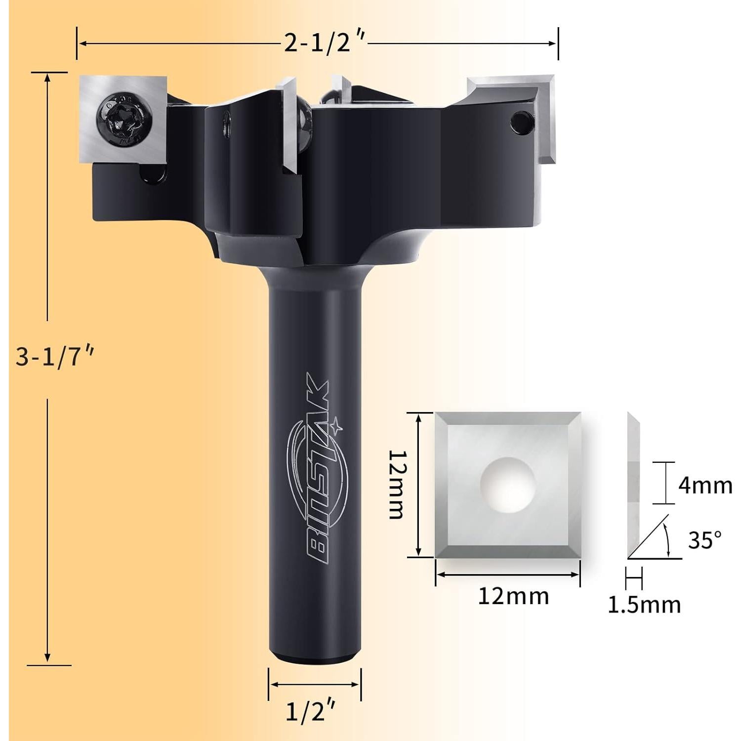 Fresa de Superficie BINSTAK 6,35 cm Carburo 4 Alas CNC