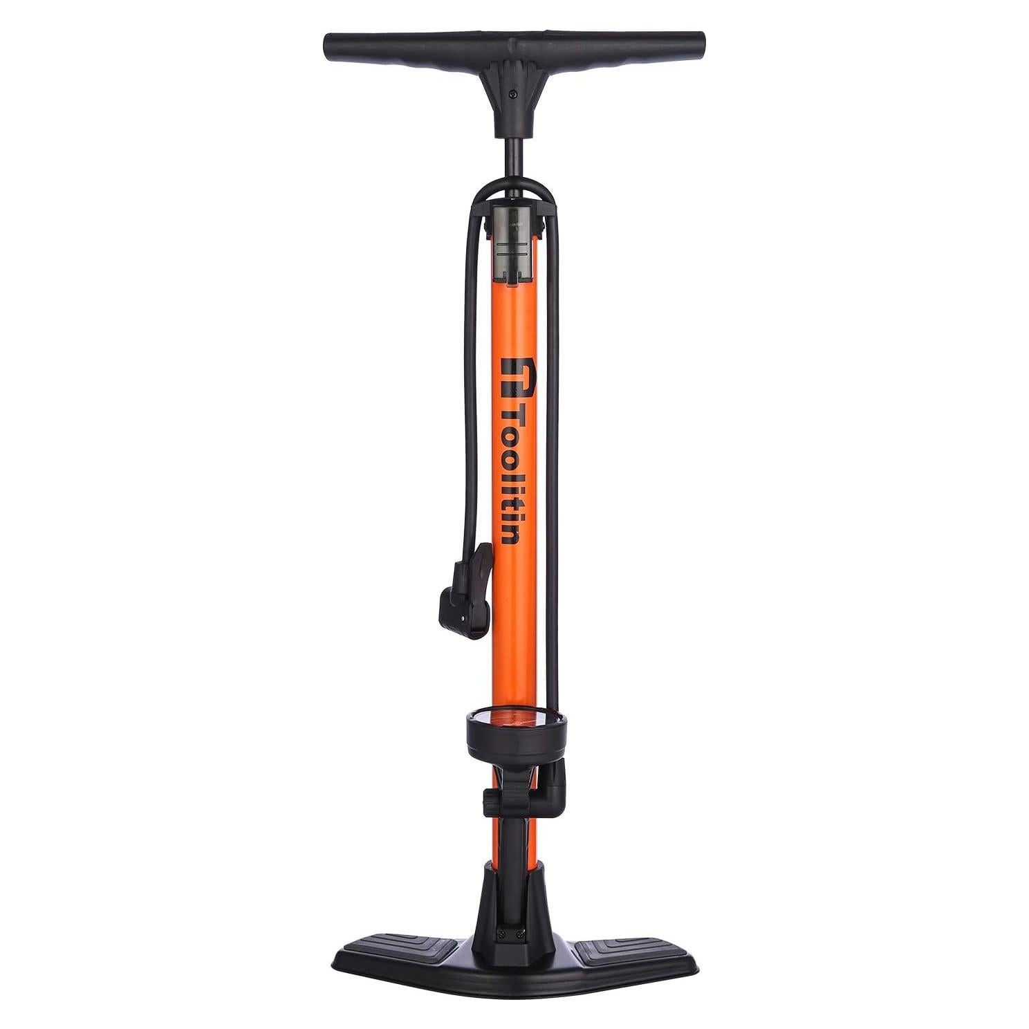 Bomba de Bicicleta TOOLITIN con Manómetro 160 PSI Aluminio