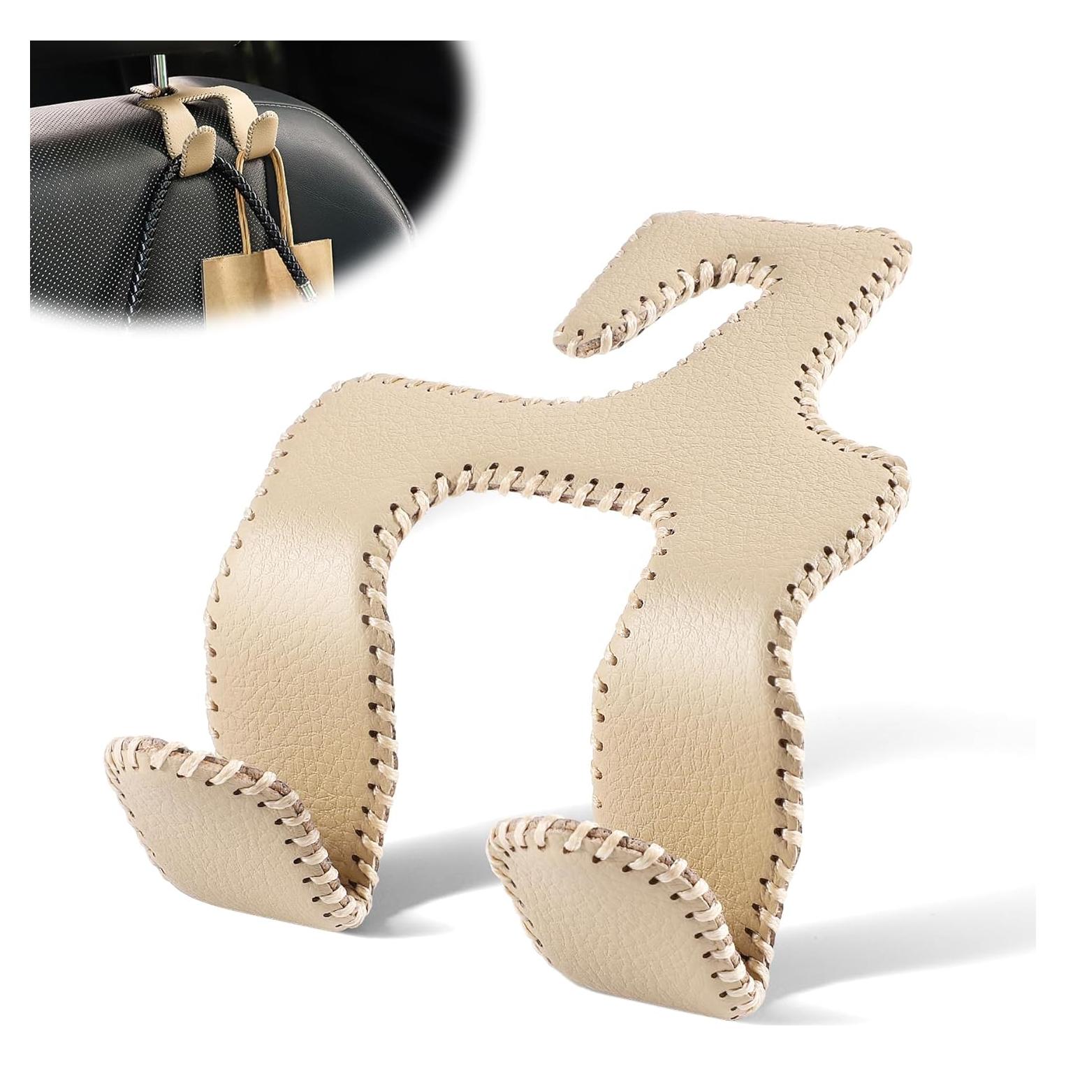 Gancho de reposacabezas LivTee 2 en 1 para auto - Beige