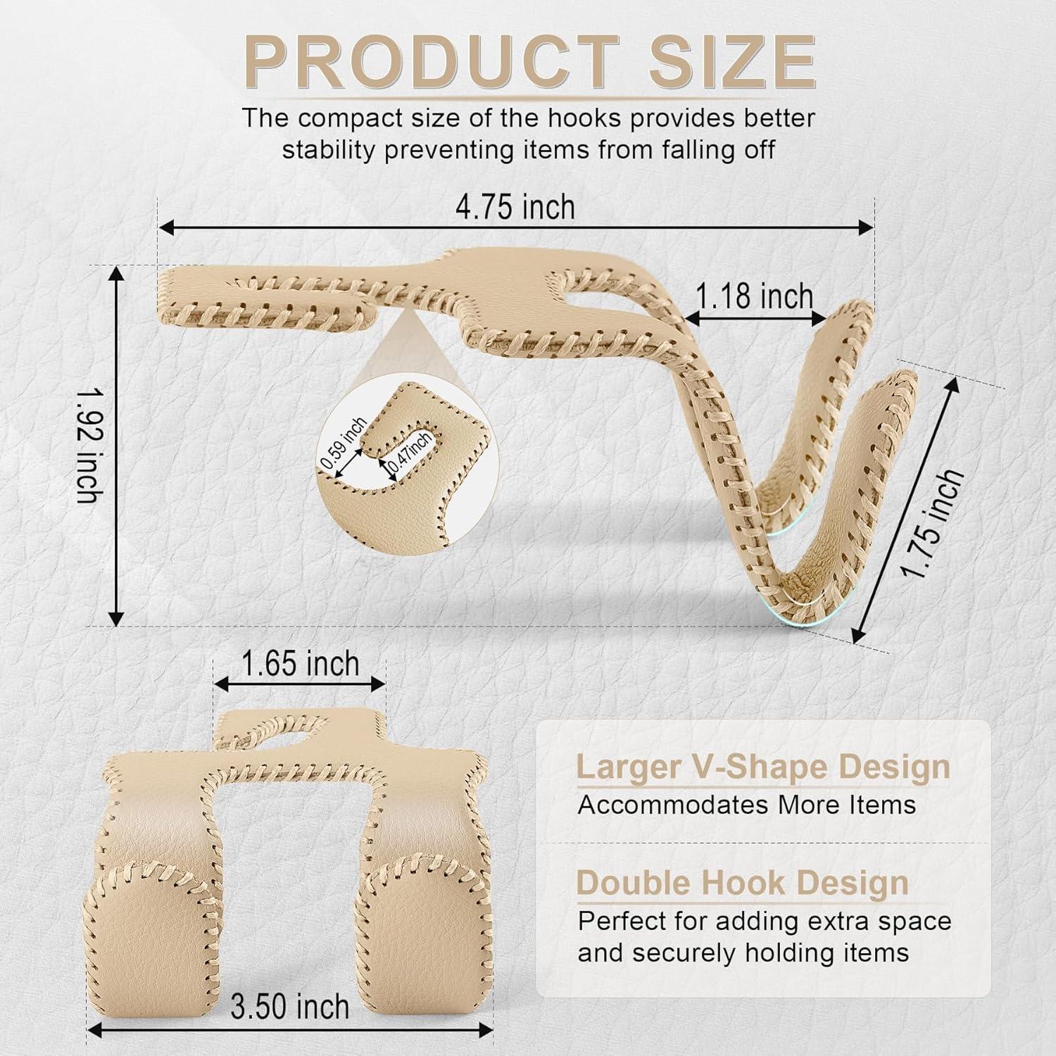 Gancho de reposacabezas LivTee 2 en 1 para auto - Beige